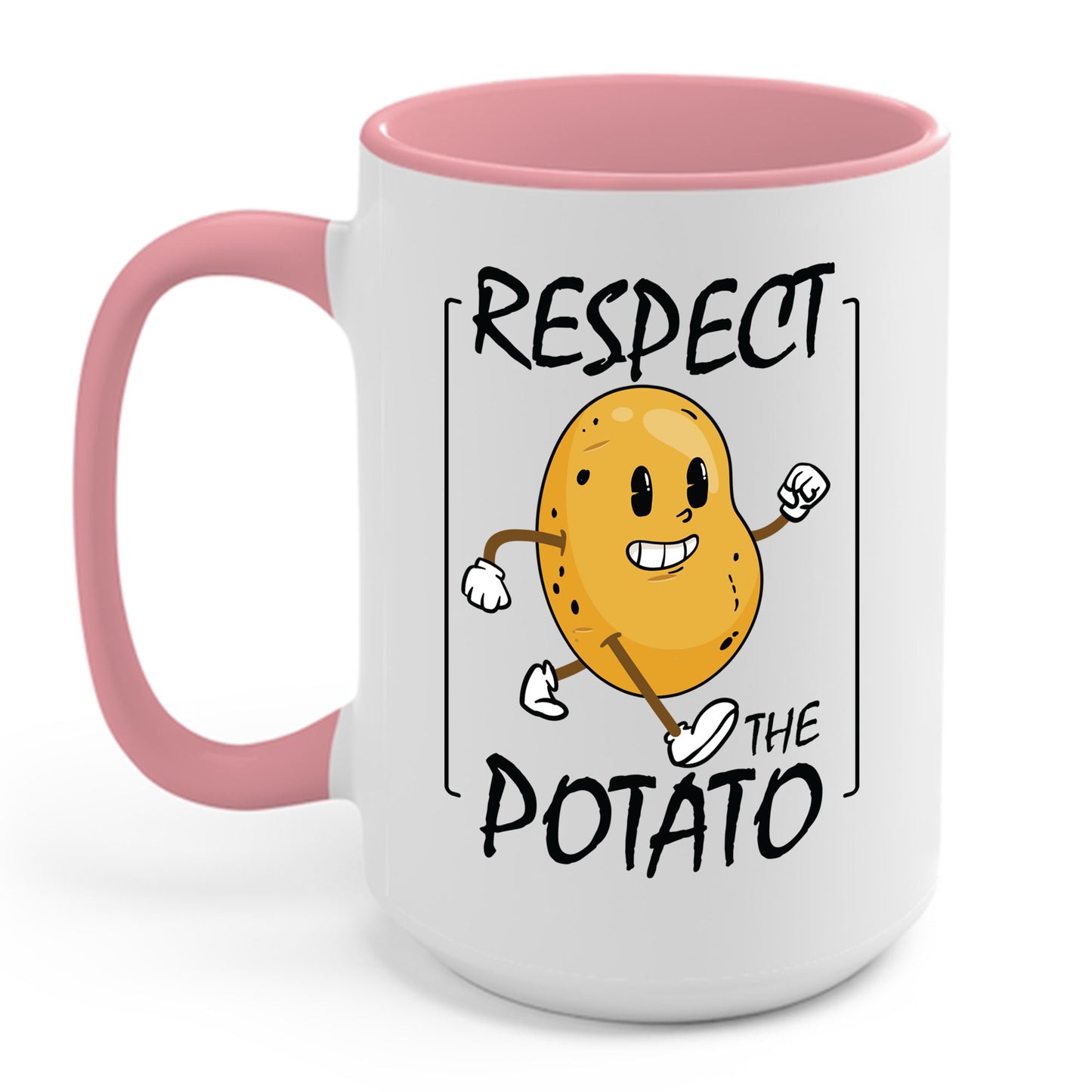 Funny Respect The Potato Gift Men Cute Root Vegetable Lovers Vegan Coffee Mug For Men Women