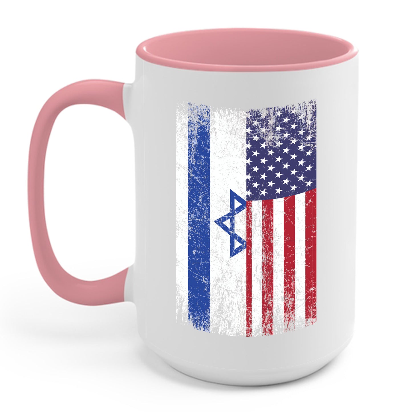 Israeli American USA Flag Coffee Mug Pride Israel USA Mug For Men Women