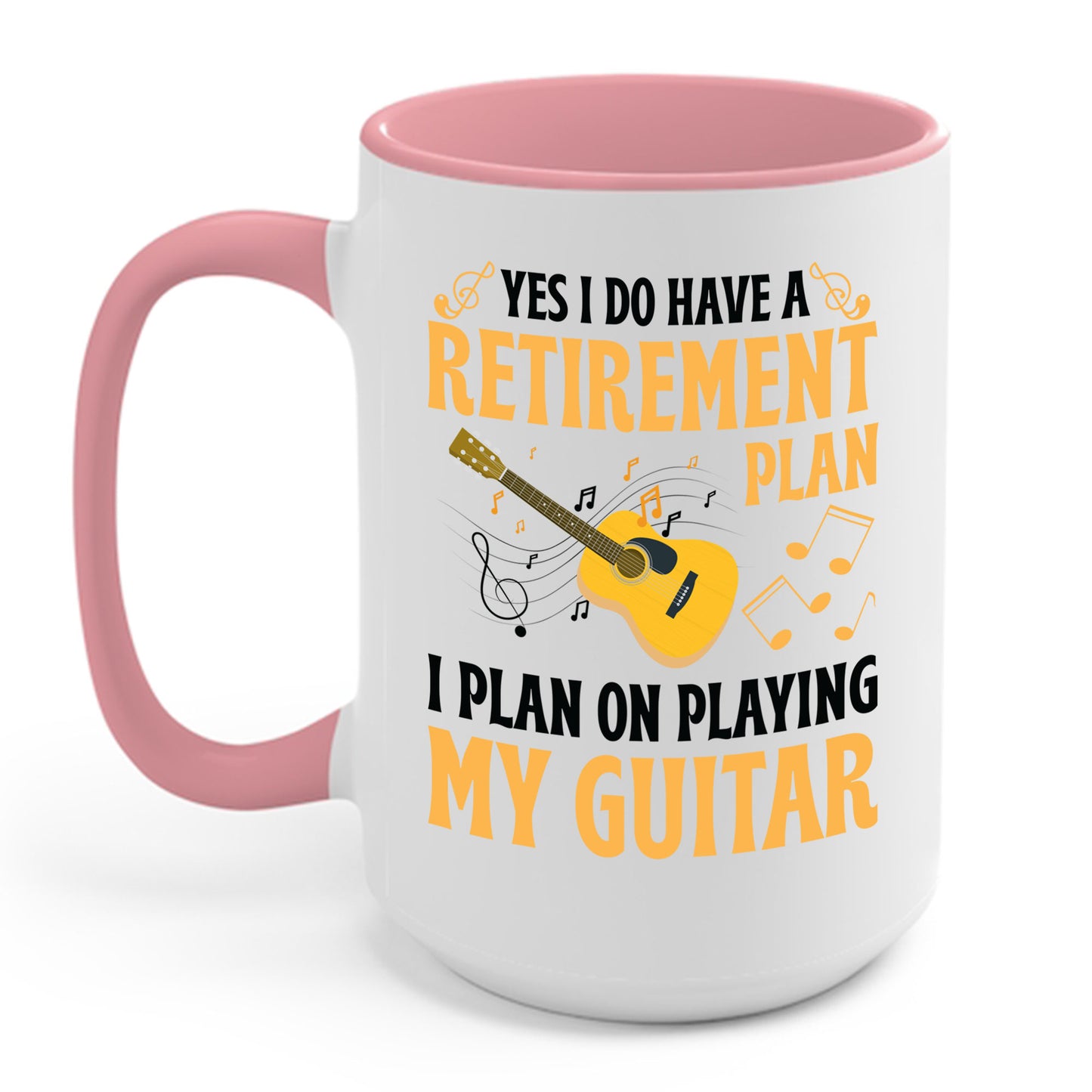 Retirement Plan Mug For Guitar Players Retired Grandpa Dad Coffeer Mug