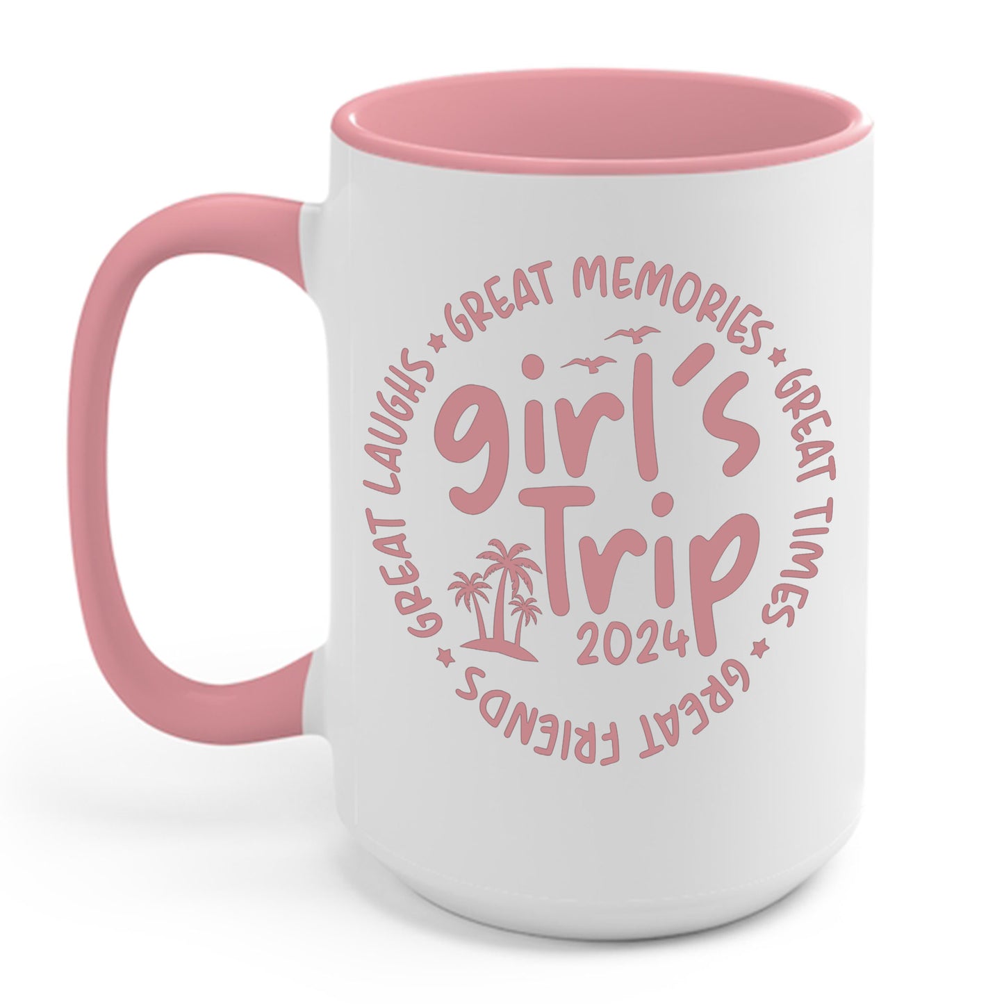 Girl's Trip 2024 Memories Friends Trip Matching Vacation Coffee Mug For Men Women