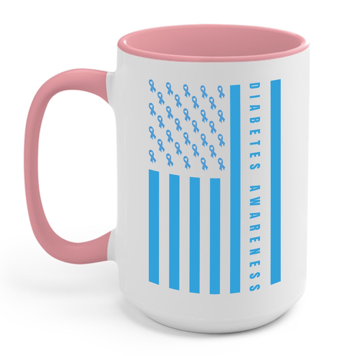 Diabetes Support Type 1 Diabetes Awareness American Flag Coffee Mug For Men Women