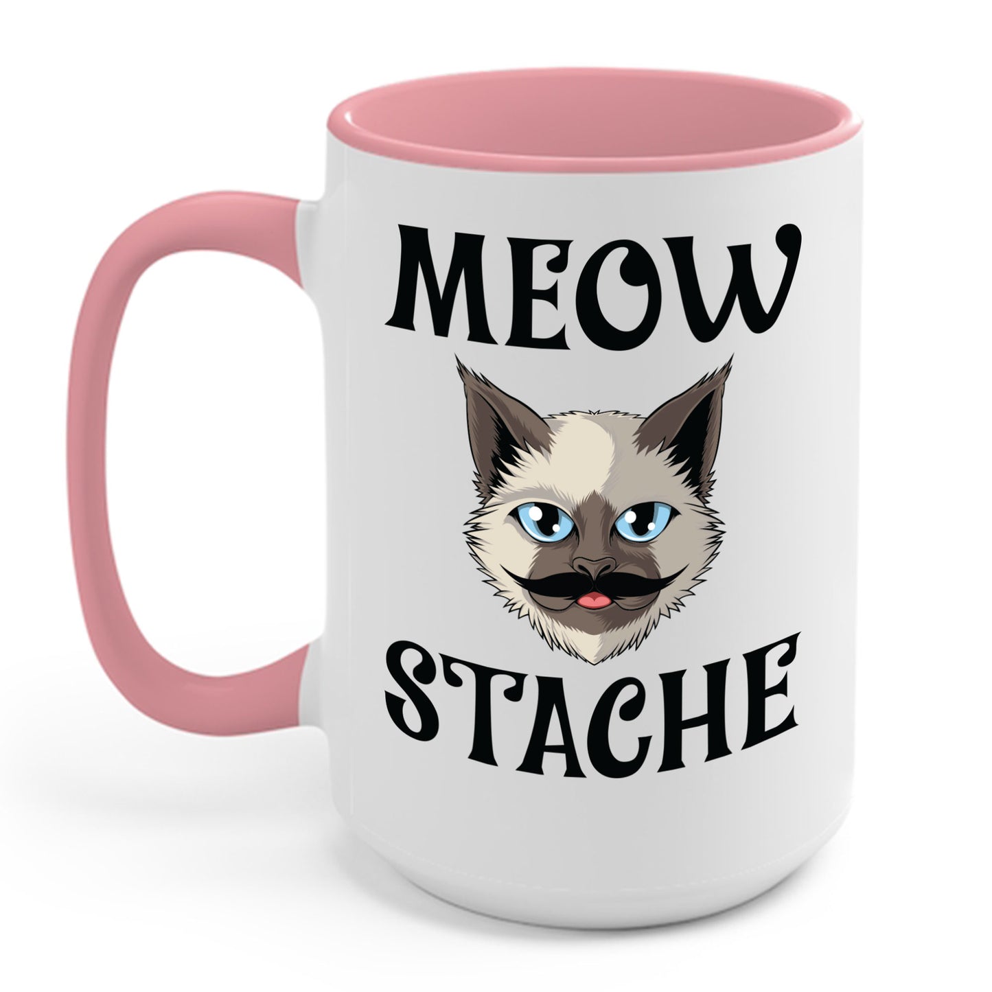 Meowstache Cat Mustache Moustache Beard Bearded Kitten Lovers Coffee Mug For Men Women