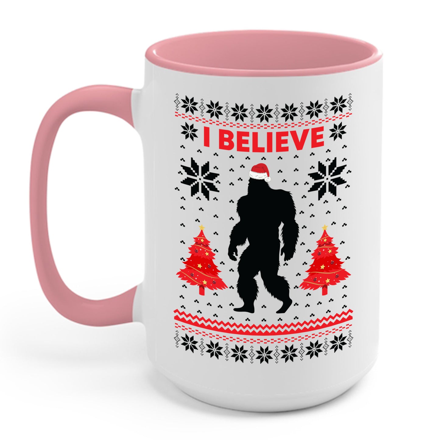 I Believe Sasquatch Big Foot Ugly Funny X-mas Holiday Christmas Jumper Coffee Mug