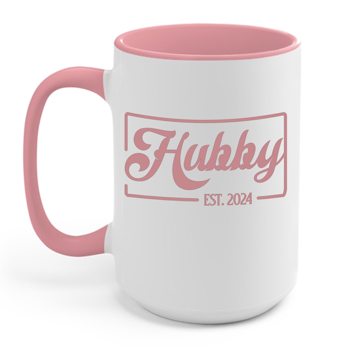 Hubby Est 2024 Just Married Honeymoon Wedding Couples Coffee Mug For Men