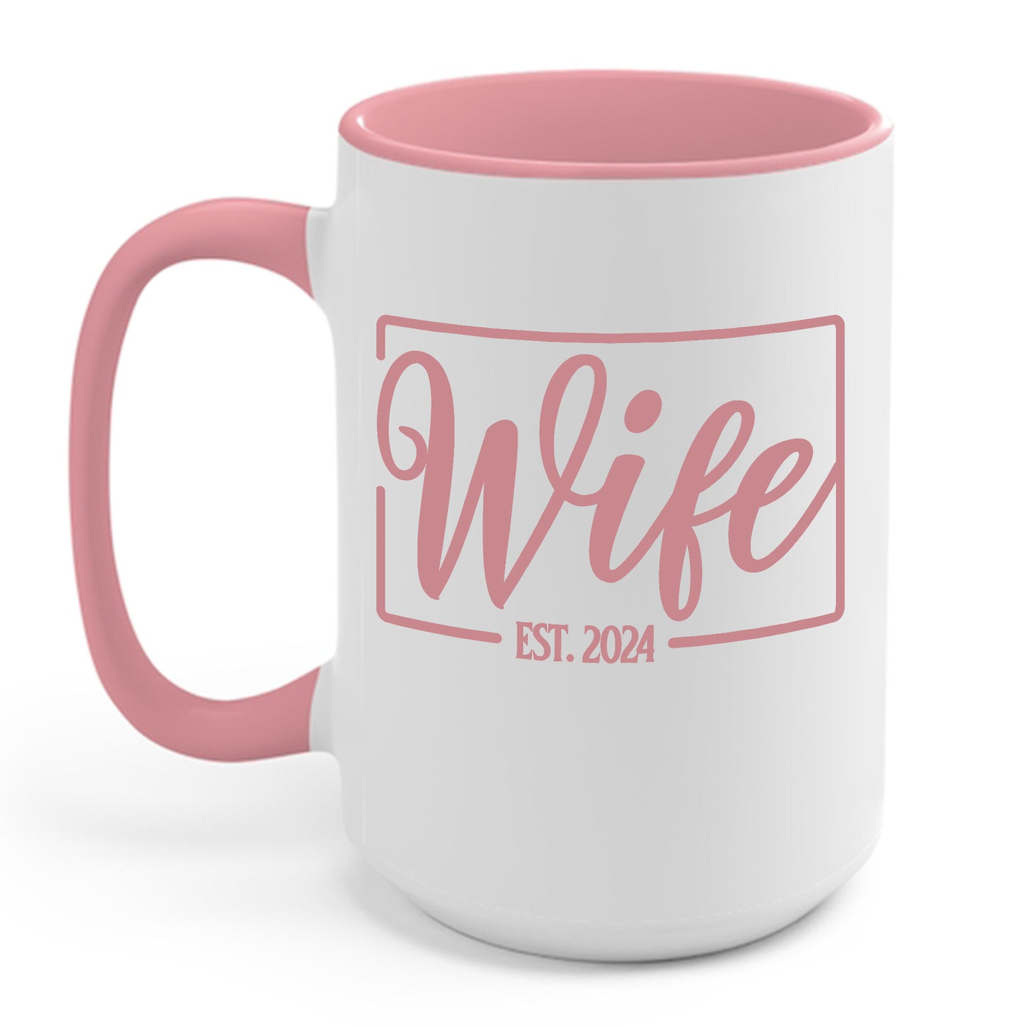 Wife Est 2024 Just Married Honeymoon Wedding Couples Coffee Mug For Women