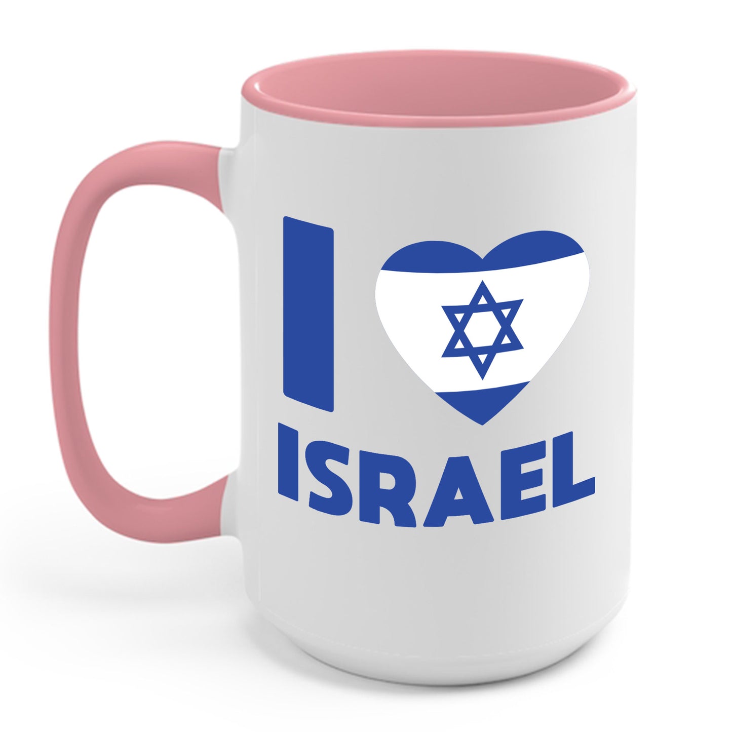 I Love Israel Flag Heart Jews Jewish Coffee Mug For Men Women