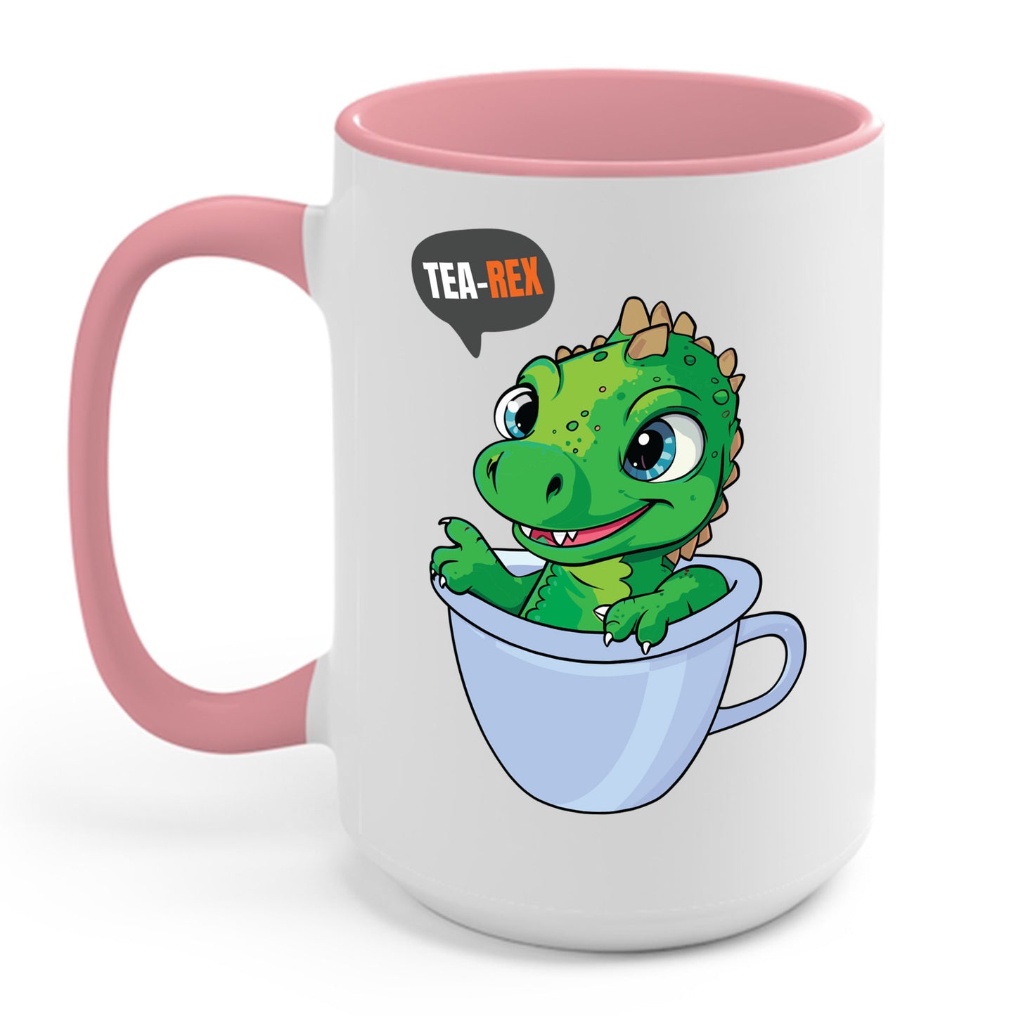 Tea-Rex In A Cup Cute T-Rex Dinosaur Kawaii Coffee Tea Funny Dino Pun Coffee Mug For Men Women