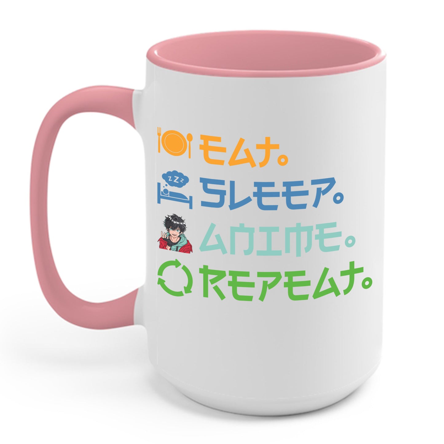 Eat Sleep Anime Repeat Funny Anime Lovers Coffee Mug For Men Women