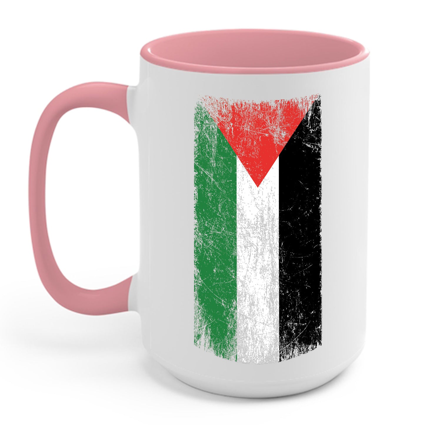 Distressed  Palestine Flag I love Palestine Gaza Vintage Coffee Mug For Men