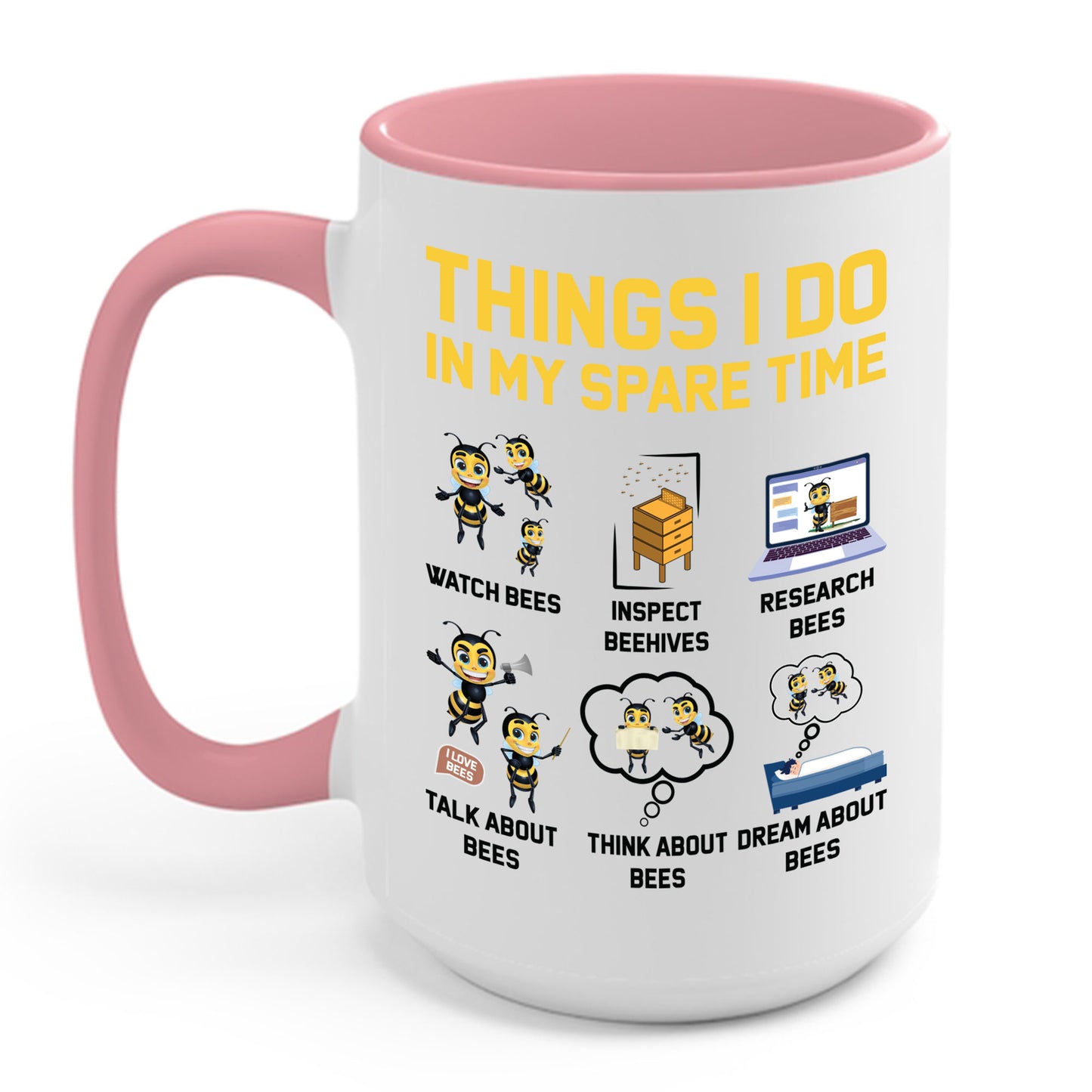 Funny Beekeeper Mug  Funny Beekeeping Gifts For Beekeeper Things I Do In My Spare Time Coffee Mug