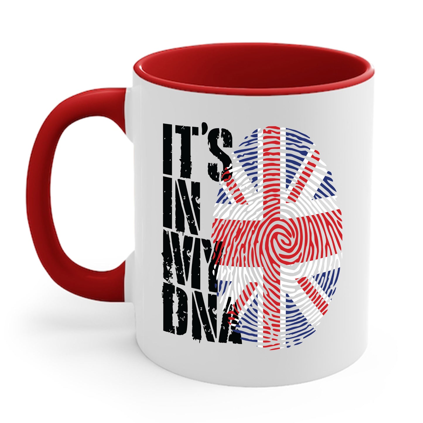 Funny Its In My DNA British Flag England UK Britain Union Jack Coffee Mug For Men Women