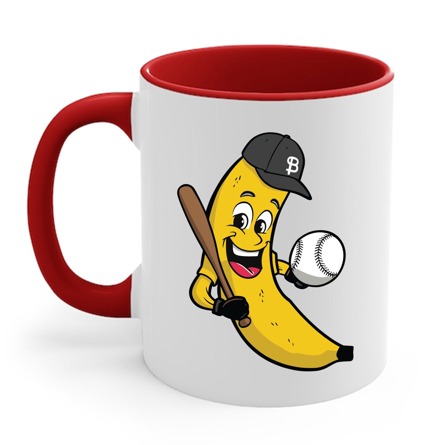 Funny Banana Playing Baseball Fruit Lover Baseball Player Coffee Mug For Men Women