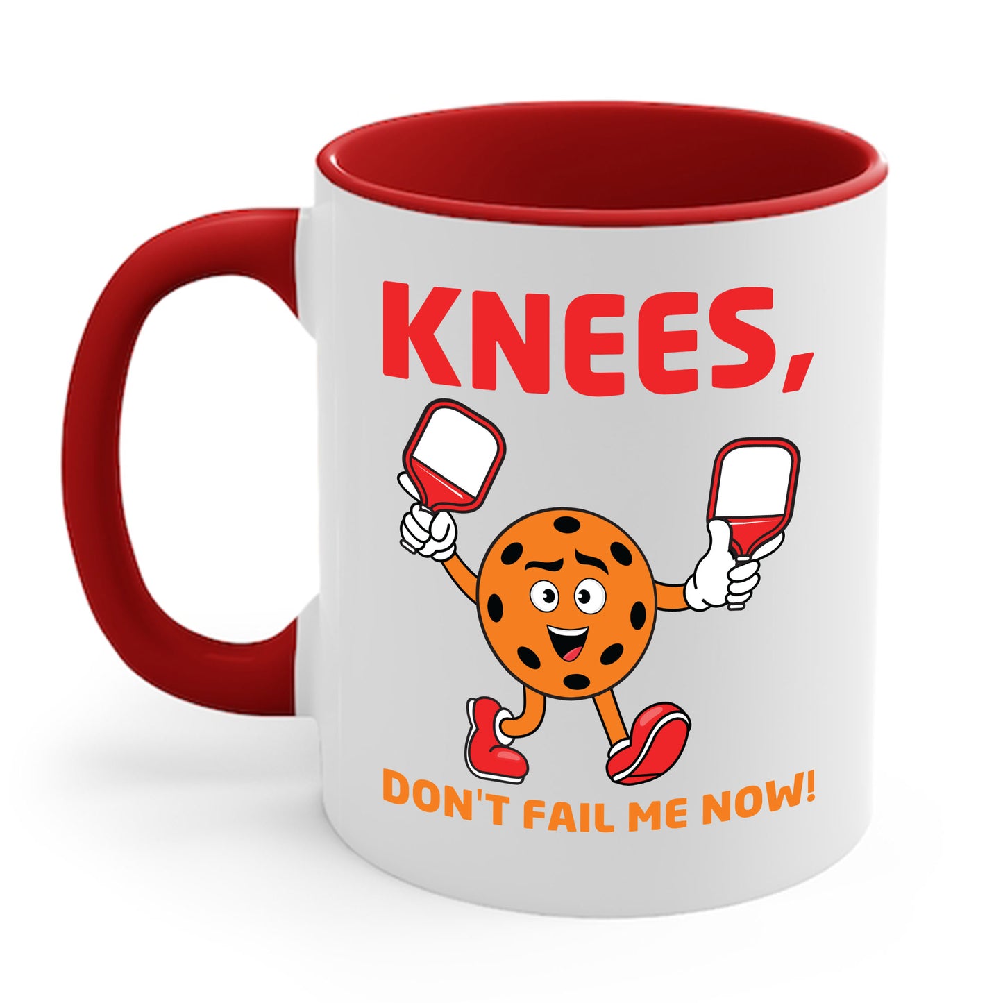 Funny Pickleball Knees, Don't Fail Me Now Pickleball Lovers Coffee Mug For Men Women