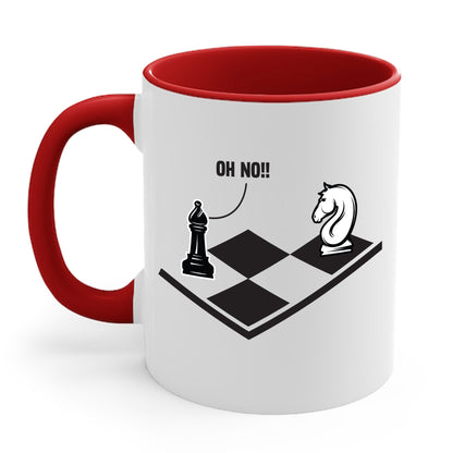 Funny Oh No Knight To Pawn Chess Player Gift Idea Board Game Coffee Mug For Men Women