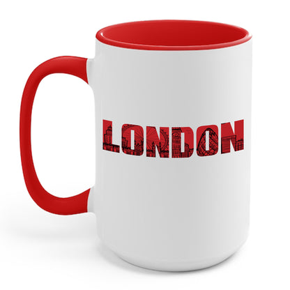 London England Souvenir Flag Phonebooth Double-Decker Bus Coffee Mug For Men Women