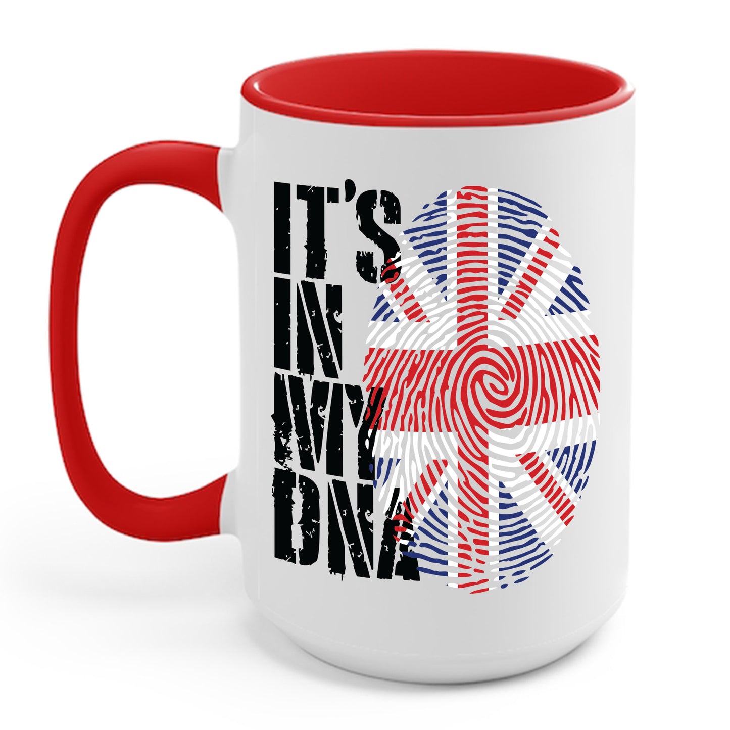 Funny Its In My DNA British Flag England UK Britain Union Jack Coffee Mug For Men Women