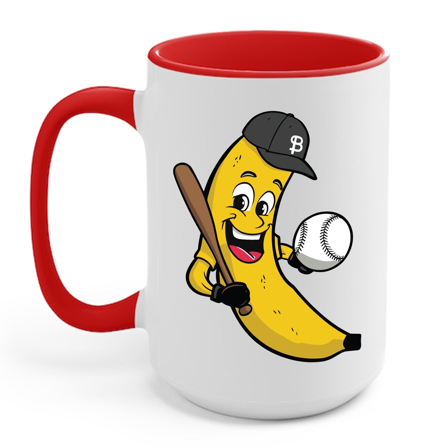 Funny Banana Playing Baseball Fruit Lover Baseball Player Coffee Mug For Men Women