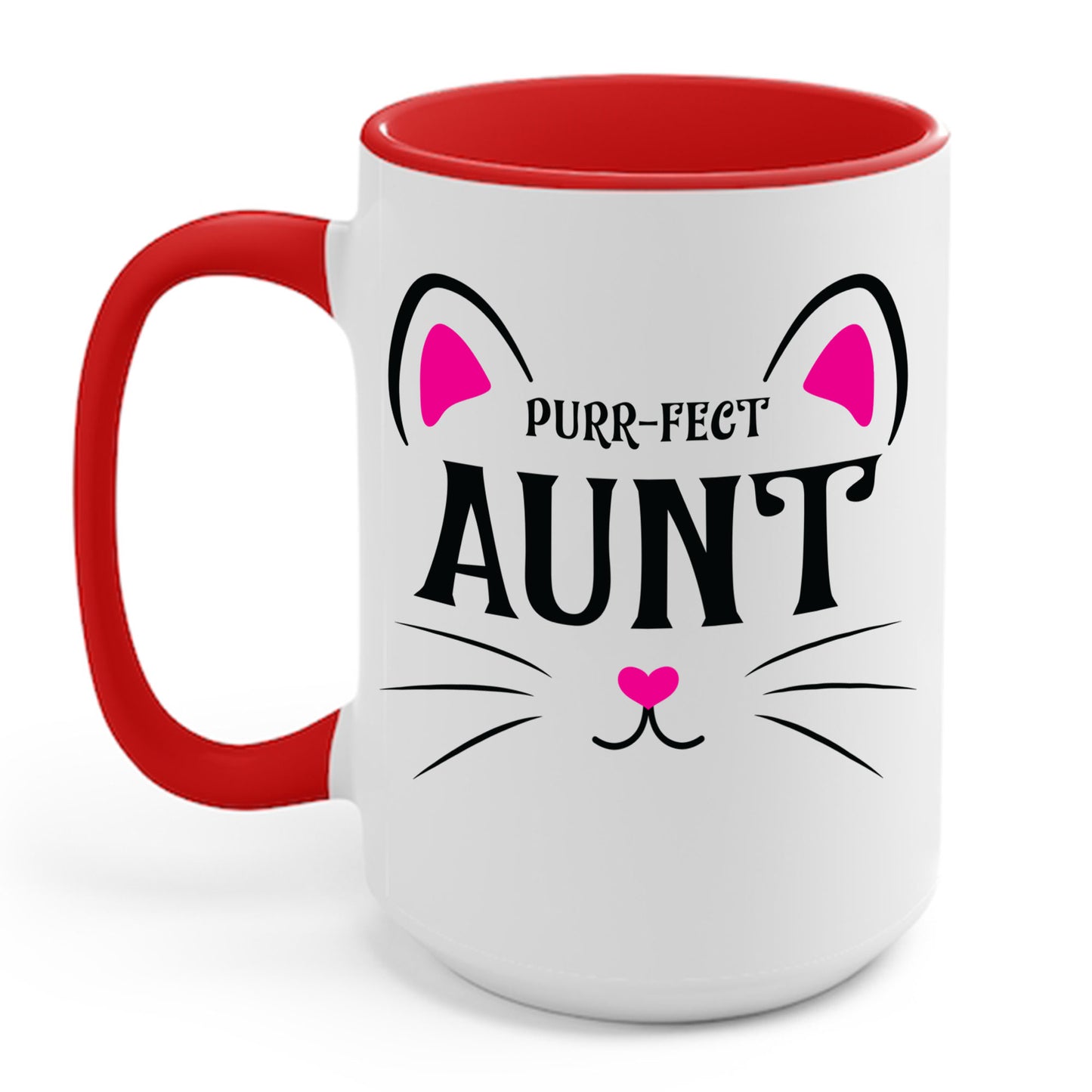 PURR-FECT Aunt Funny Cat Lover Cute Funny Kitten Coffee Mug Gift For Men Women