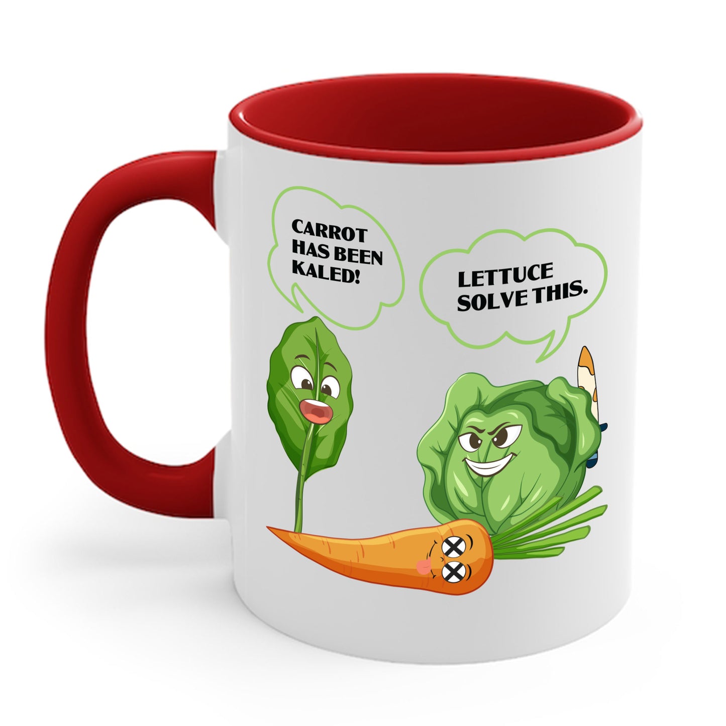 Letttuce Leaf Vegetable Funny Joke Vegetarian Vegan Coffee Mug For Men Women