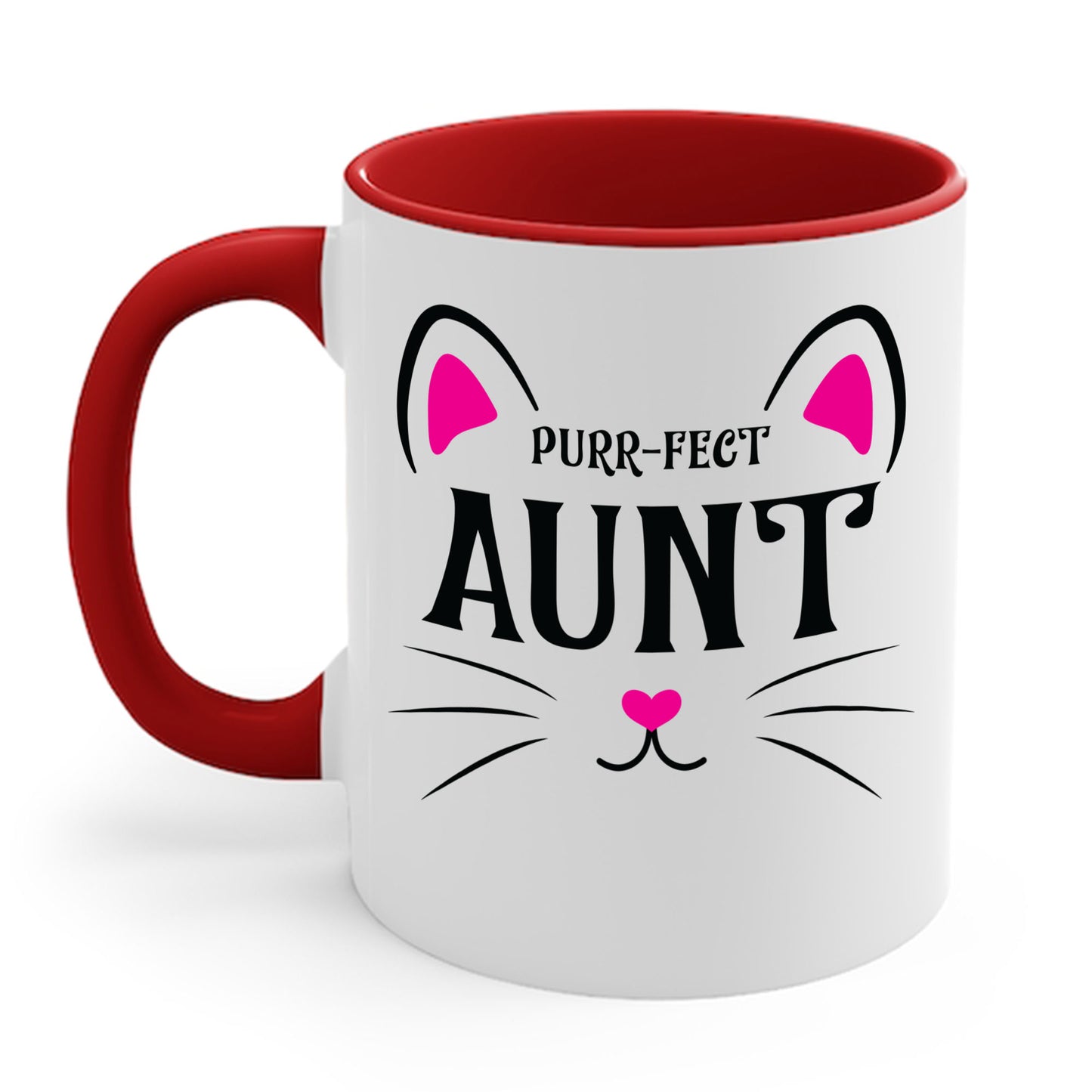 PURR-FECT Aunt Funny Cat Lover Cute Funny Kitten Coffee Mug Gift For Men Women