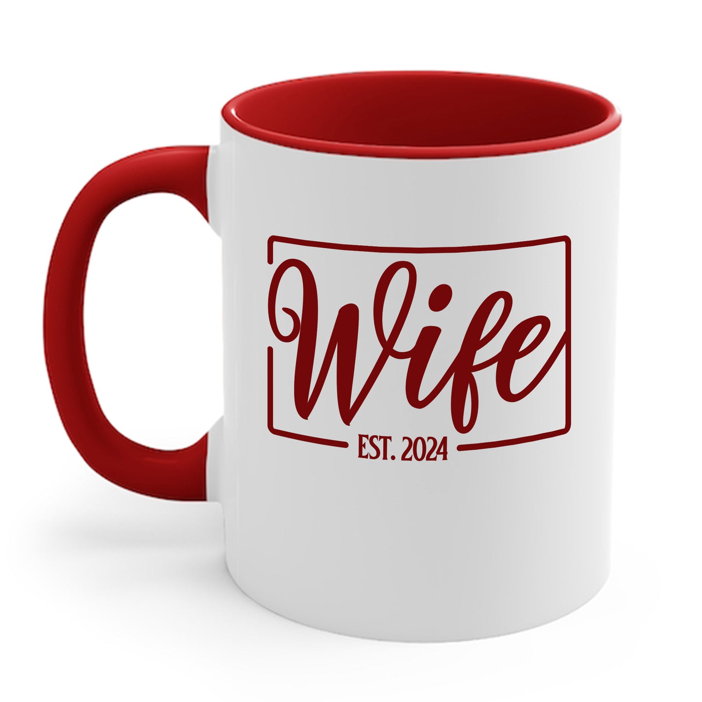 Wife Est 2024 Just Married Honeymoon Wedding Couples Coffee Mug For Women