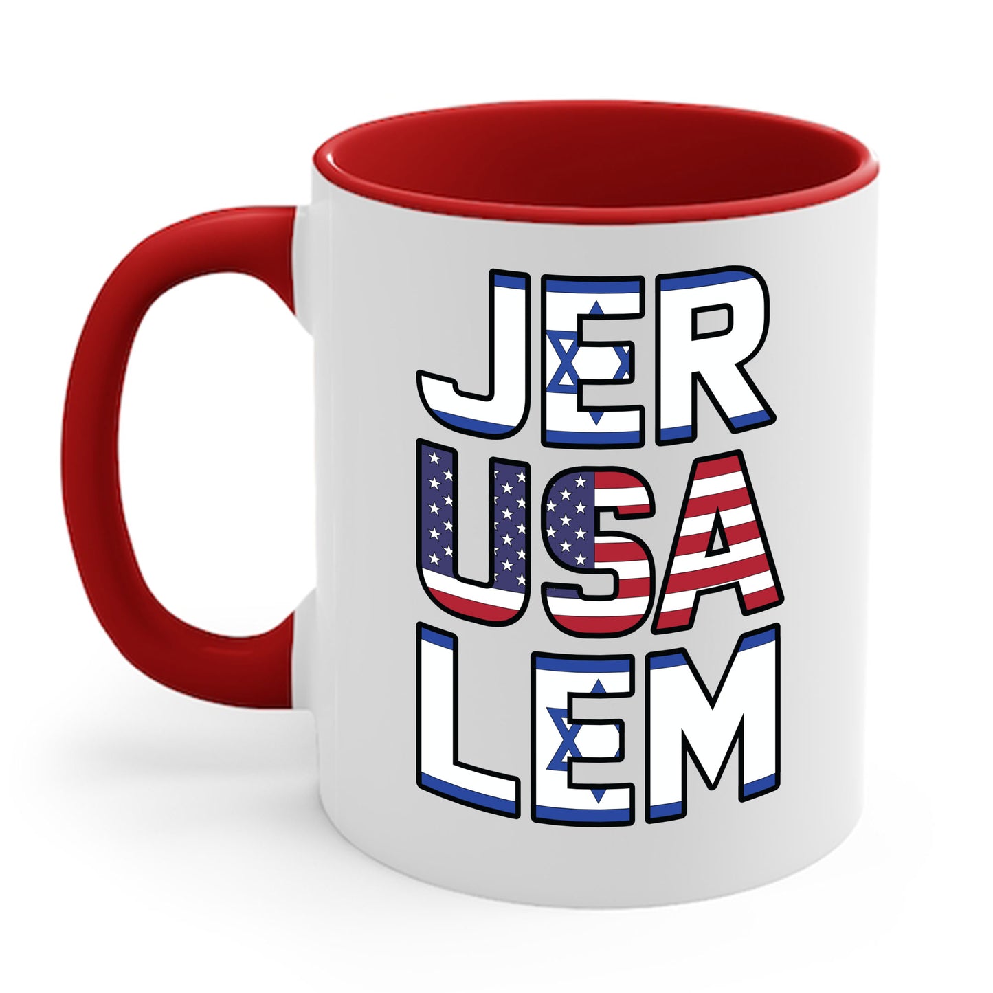 Jerusalem City Usa Israel Flag Jewish Support Jerusalem Coffee Mug For Men Women