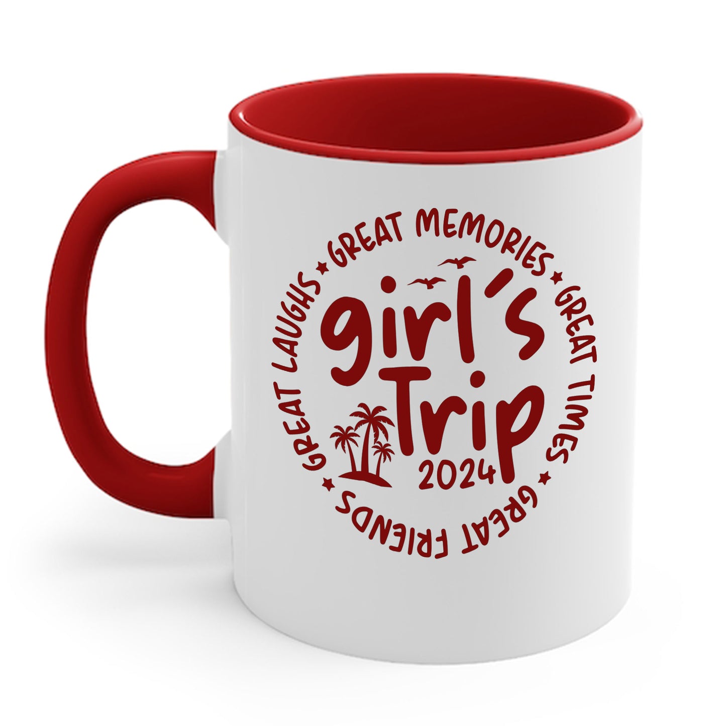 Girl's Trip 2024 Memories Friends Trip Matching Vacation Coffee Mug For Men Women