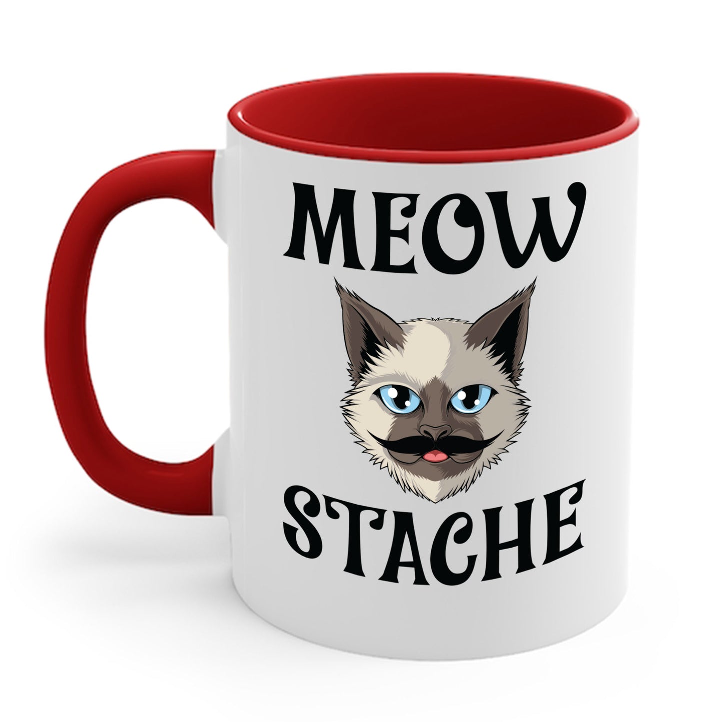 Meowstache Cat Mustache Moustache Beard Bearded Kitten Lovers Coffee Mug For Men Women