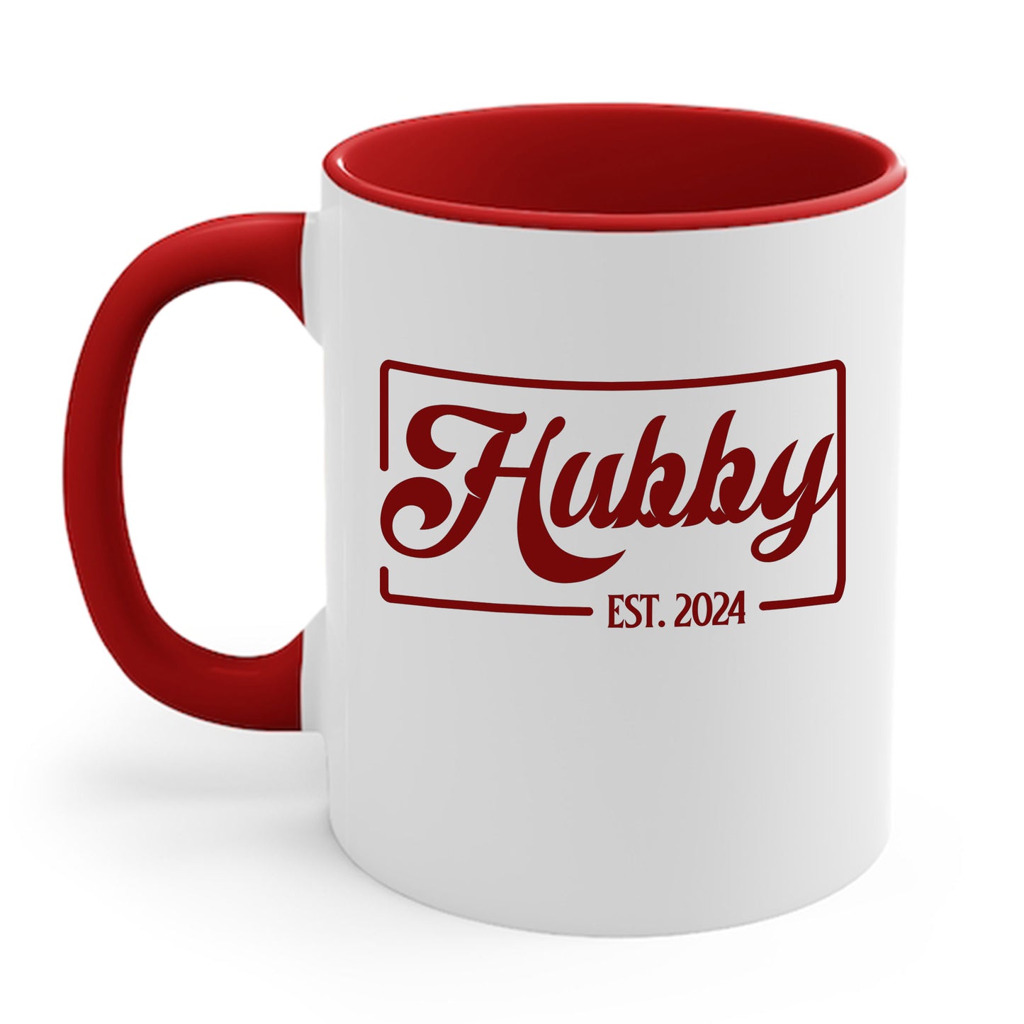 Hubby Est 2024 Just Married Honeymoon Wedding Couples Coffee Mug For Men