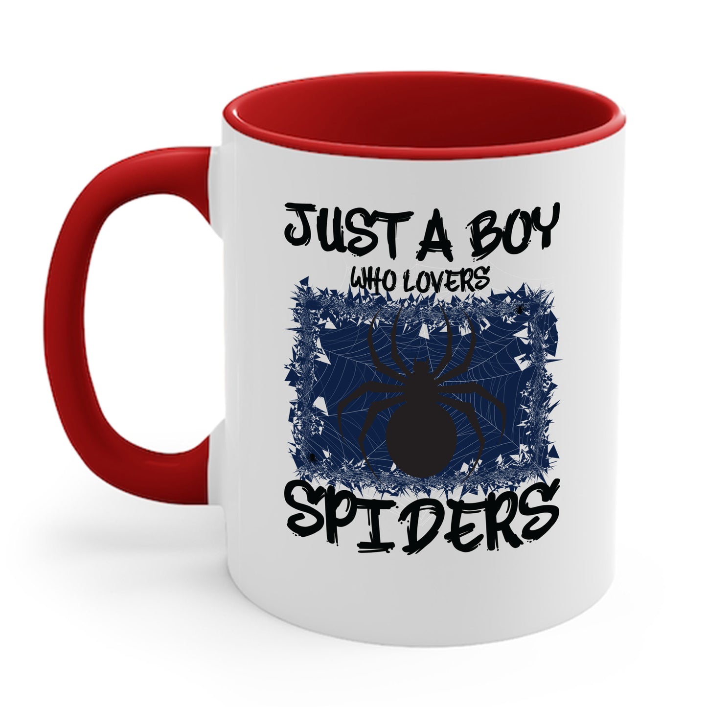 Just A Boy Who Loves Spiders Retro Spider Lover Coffee Mug For Men Kids