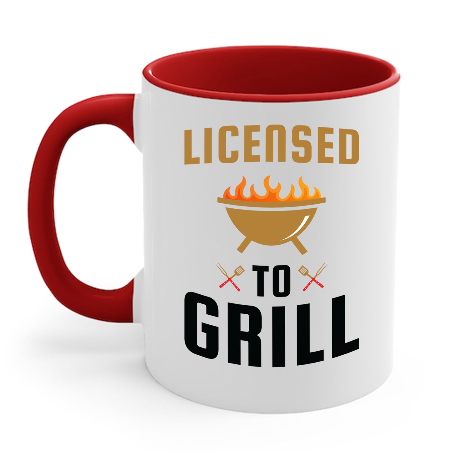 Licensed To Grill Funny BBQ Grilling Fathers Day Dad Gift Coffee Mug For Men Women