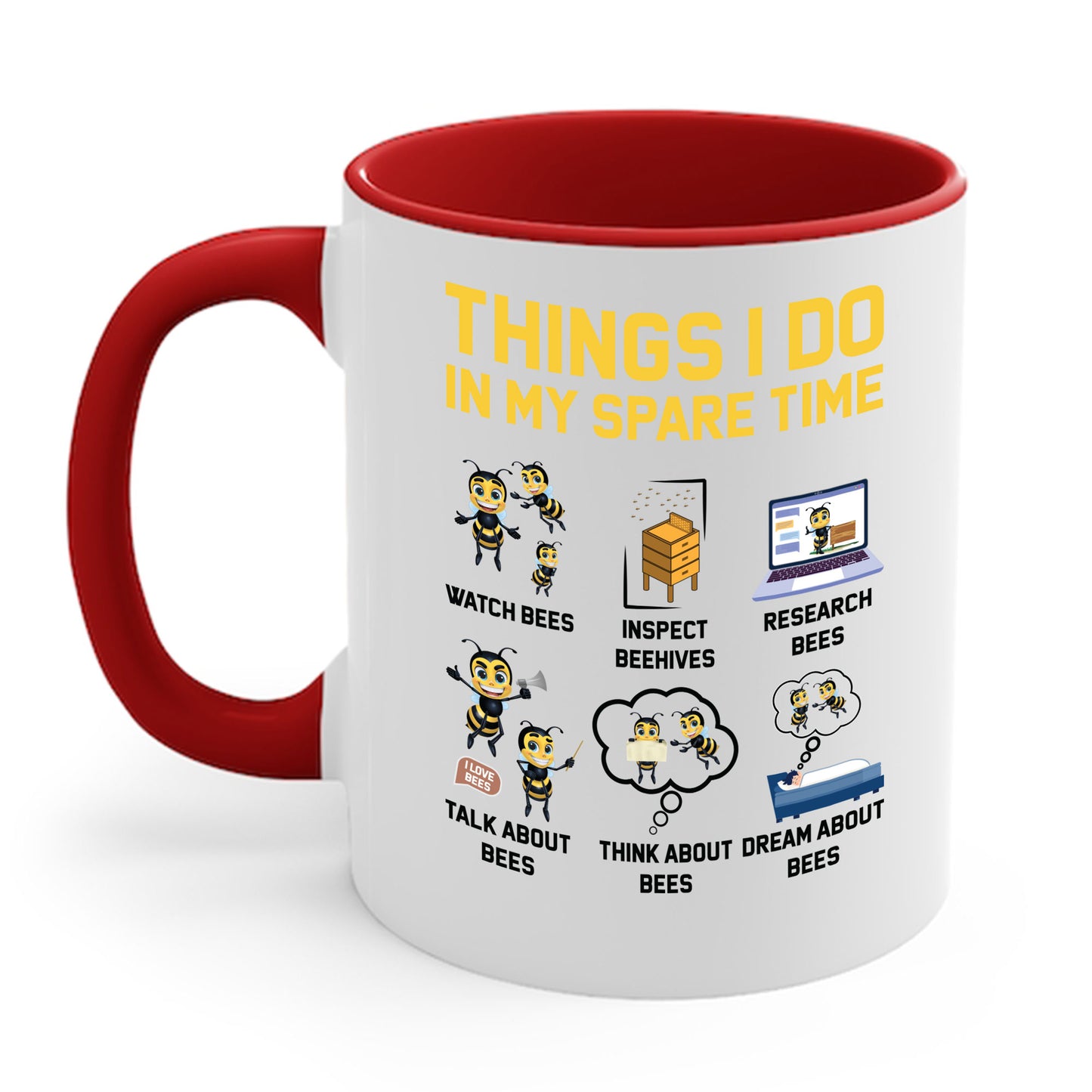 Funny Beekeeper Mug  Funny Beekeeping Gifts For Beekeeper Things I Do In My Spare Time Coffee Mug