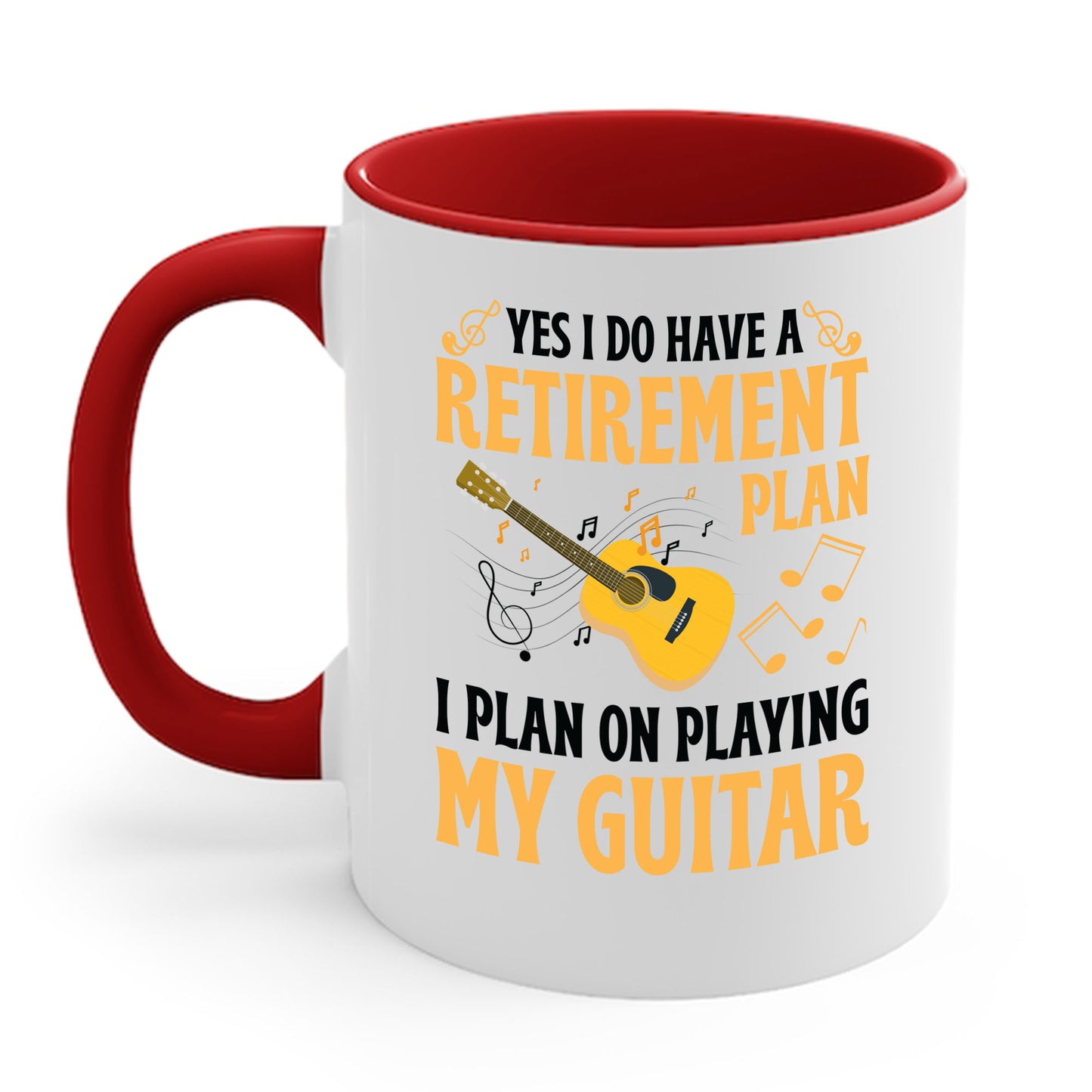 Retirement Plan Mug For Guitar Players Retired Grandpa Dad Coffeer Mug