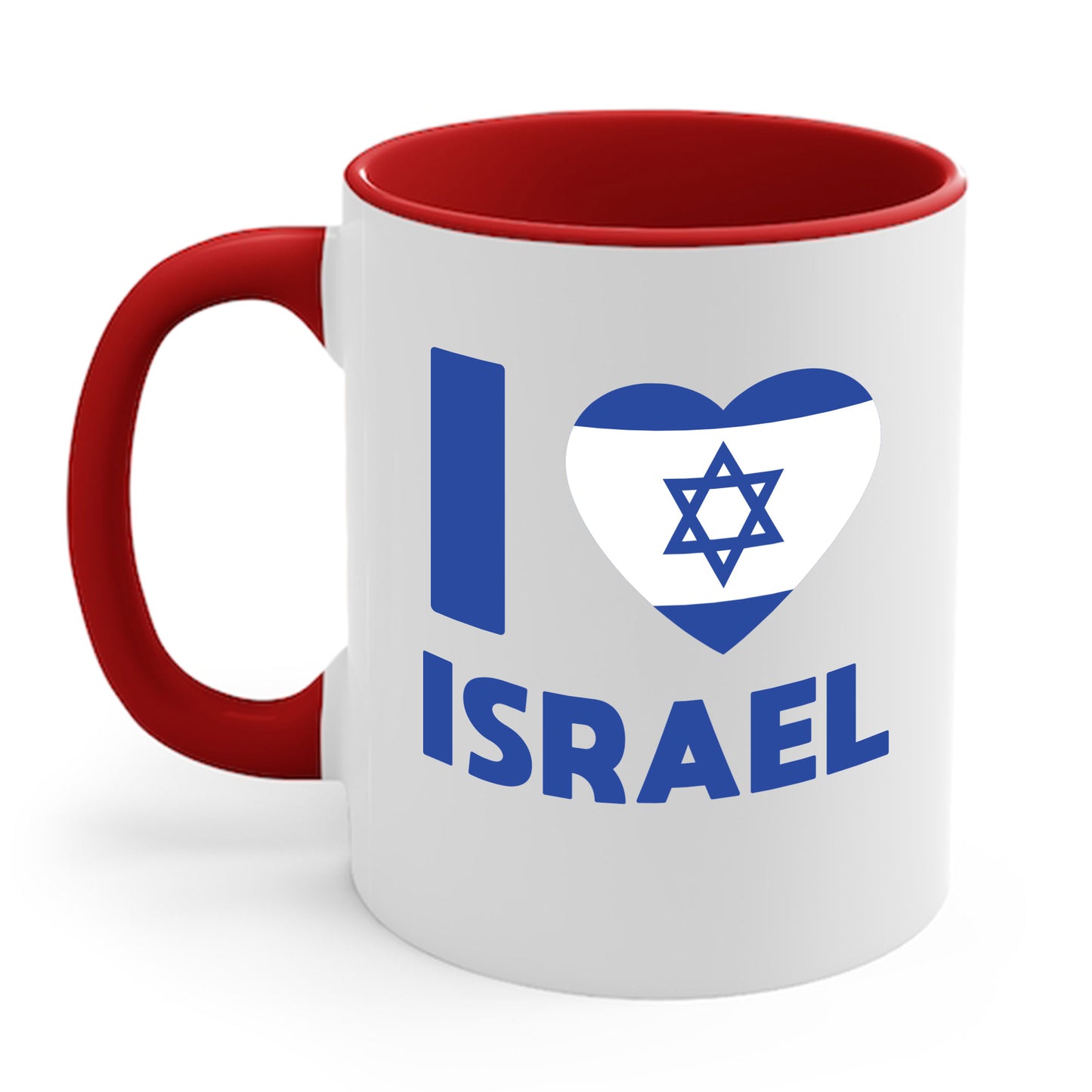 I Love Israel Flag Heart Jews Jewish Coffee Mug For Men Women