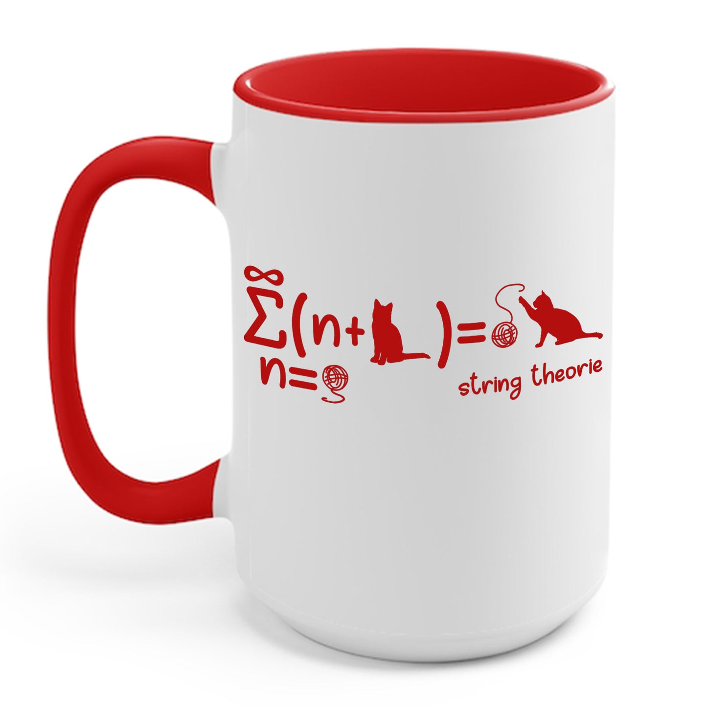 Funny String Theory Science Nerd Physics Schrodinger's Cat Coffee Mug For Men Women