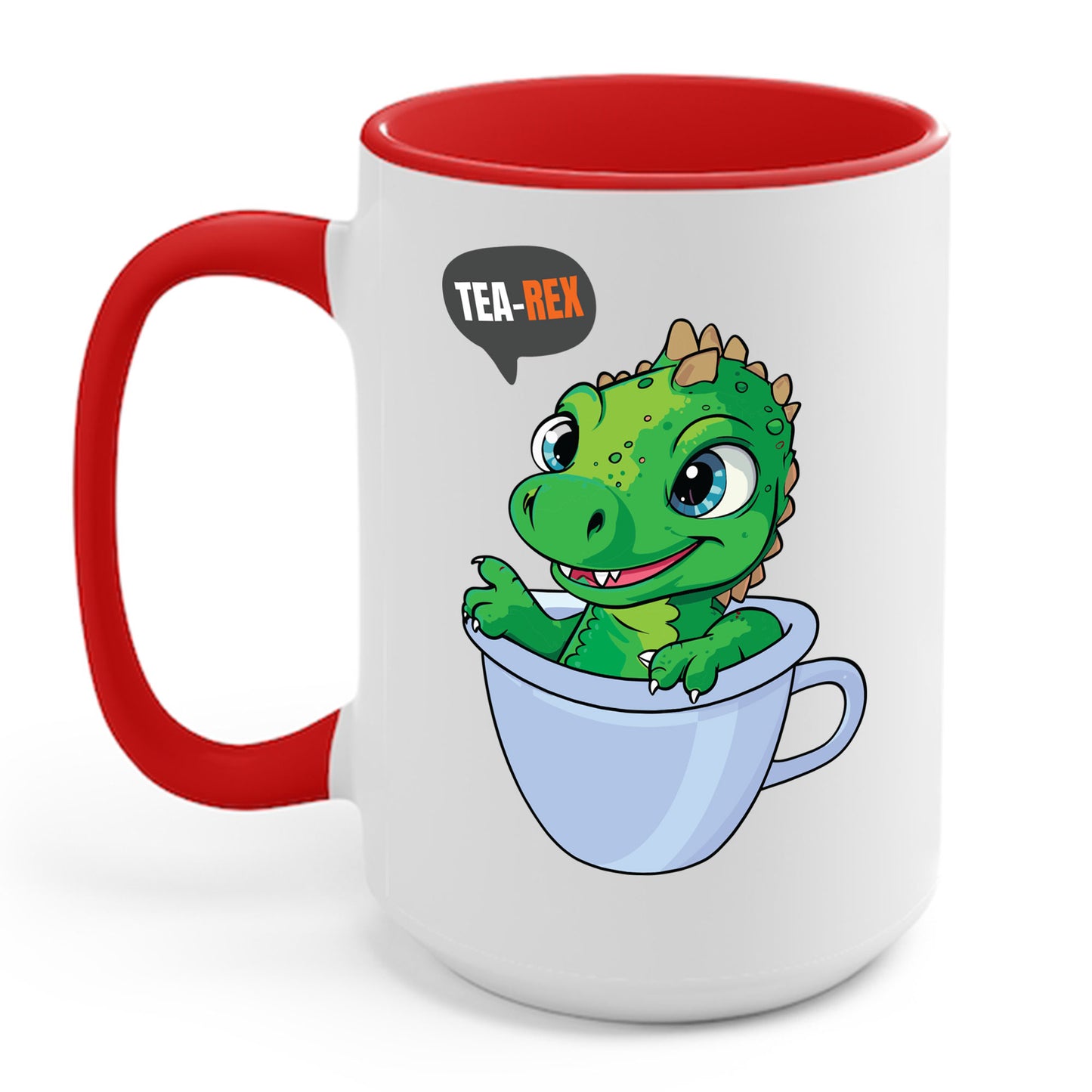 Tea-Rex In A Cup Cute T-Rex Dinosaur Kawaii Coffee Tea Funny Dino Pun Coffee Mug For Men Women