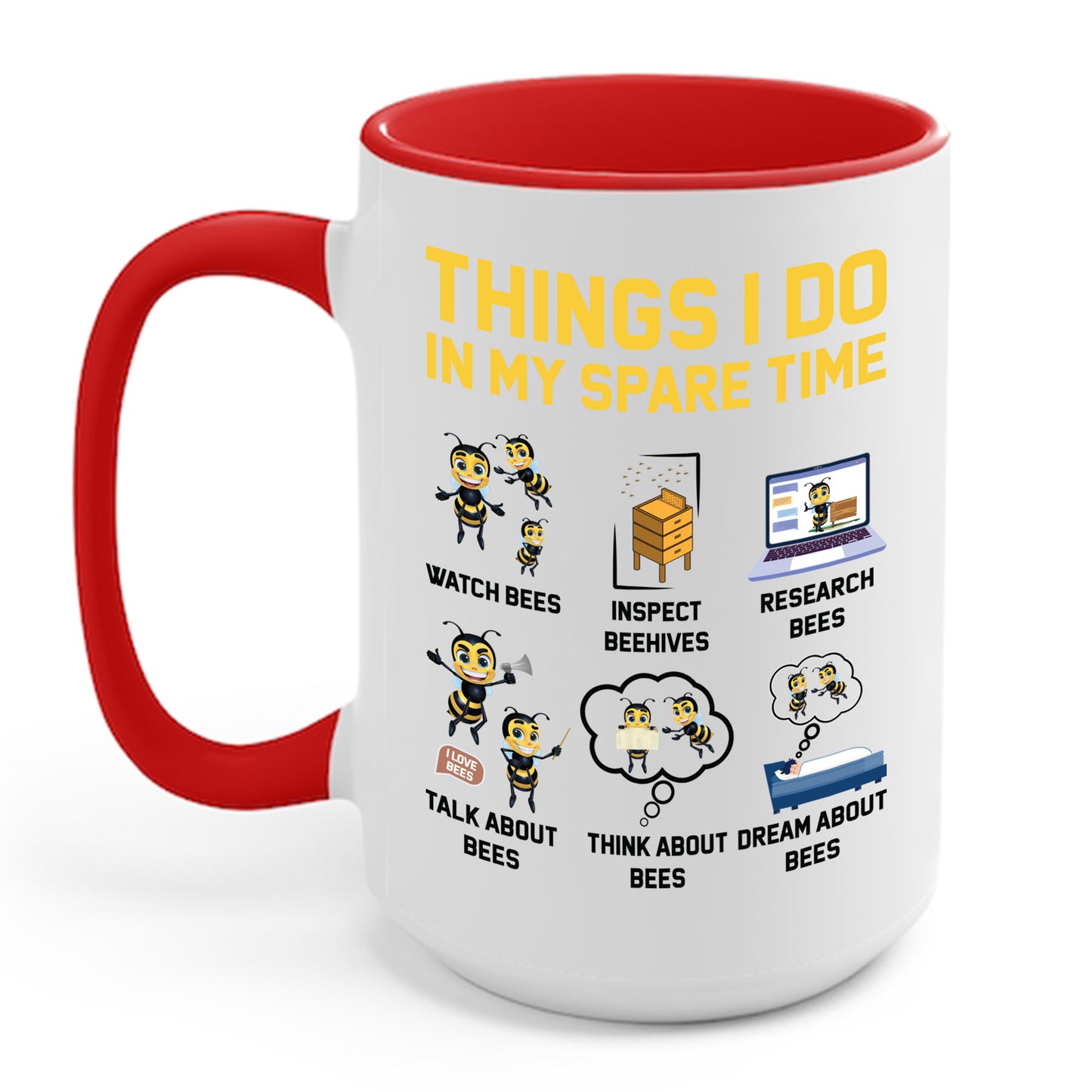 Funny Beekeeper Mug  Funny Beekeeping Gifts For Beekeeper Things I Do In My Spare Time Coffee Mug