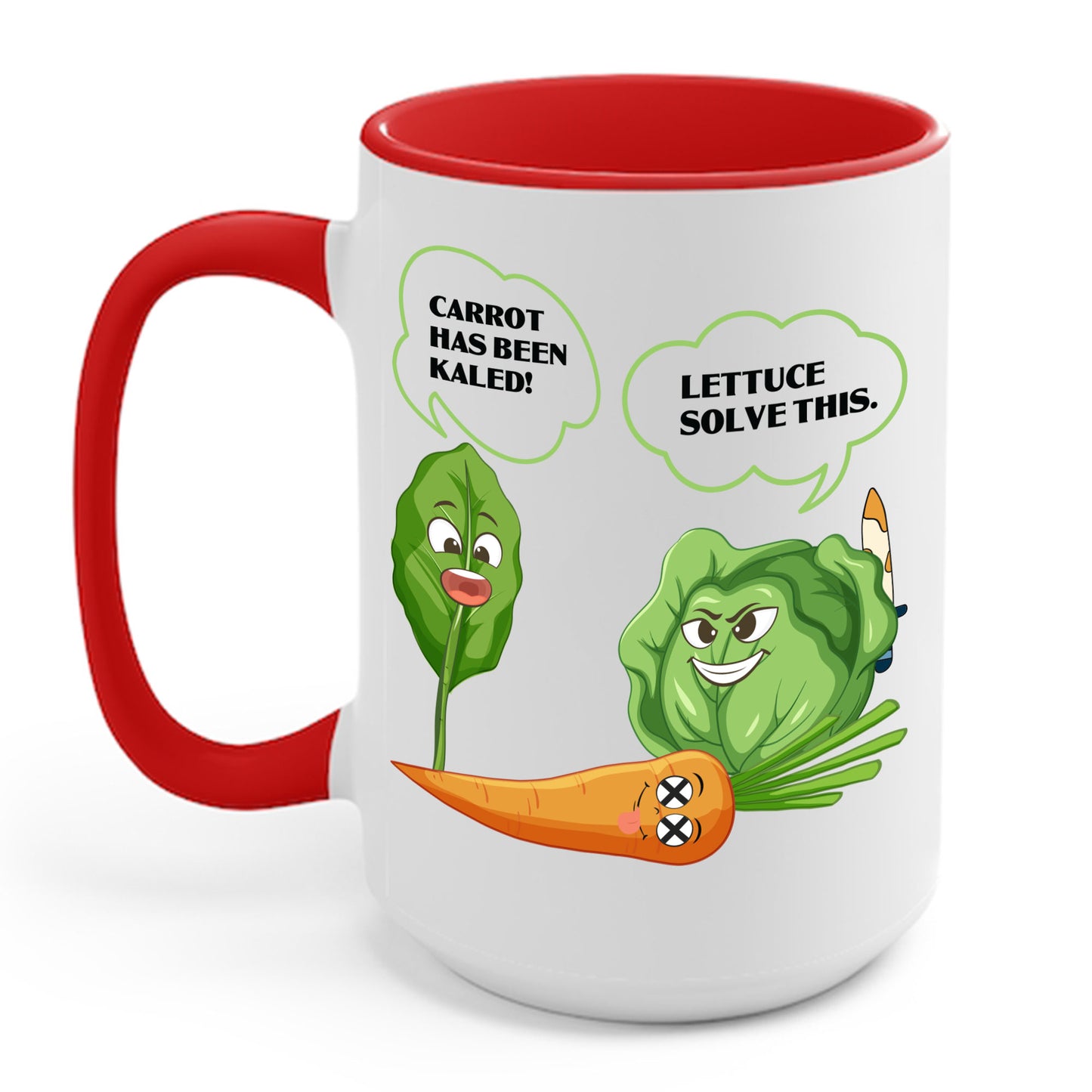 Letttuce Leaf Vegetable Funny Joke Vegetarian Vegan Coffee Mug For Men Women