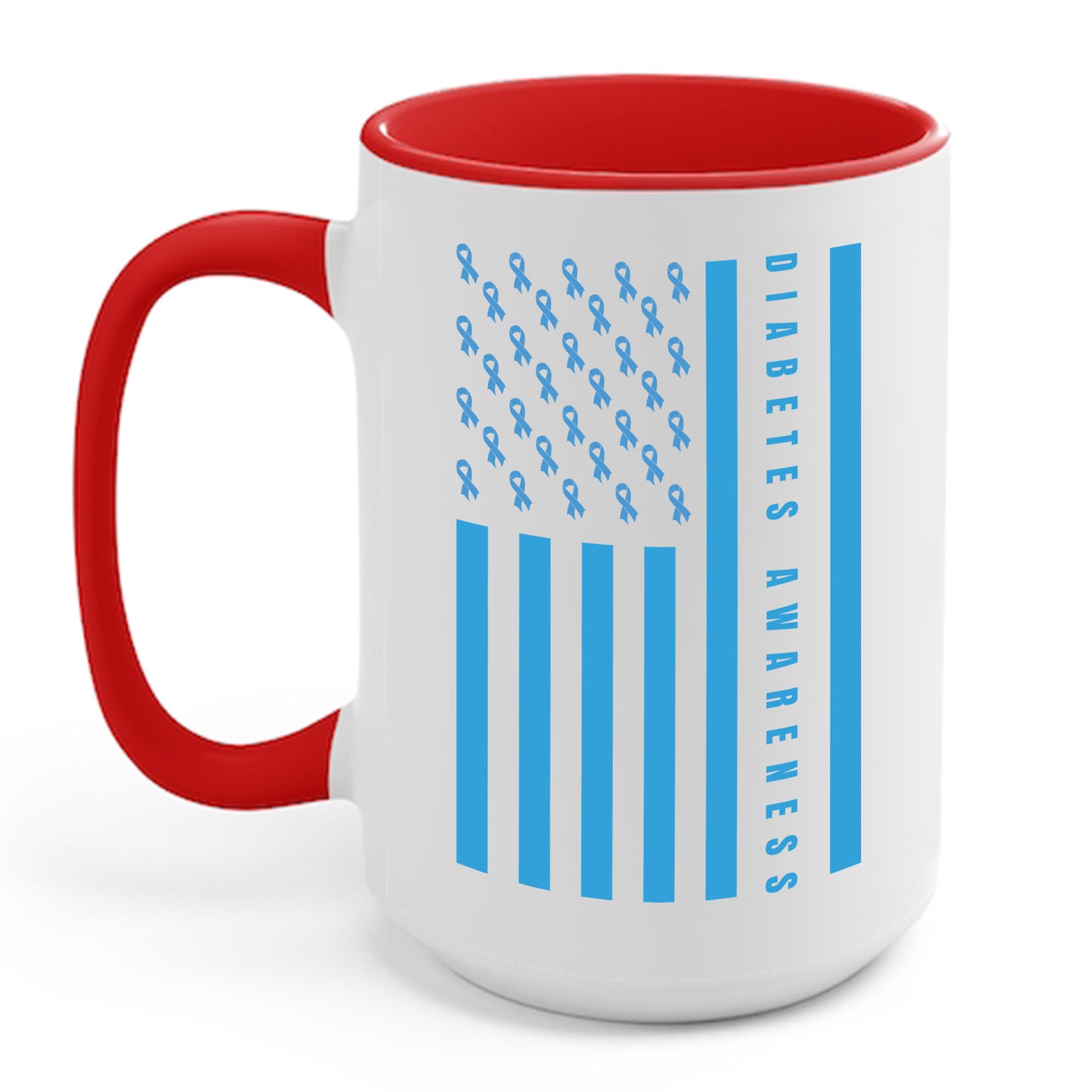 Diabetes Support Type 1 Diabetes Awareness American Flag Coffee Mug For Men Women