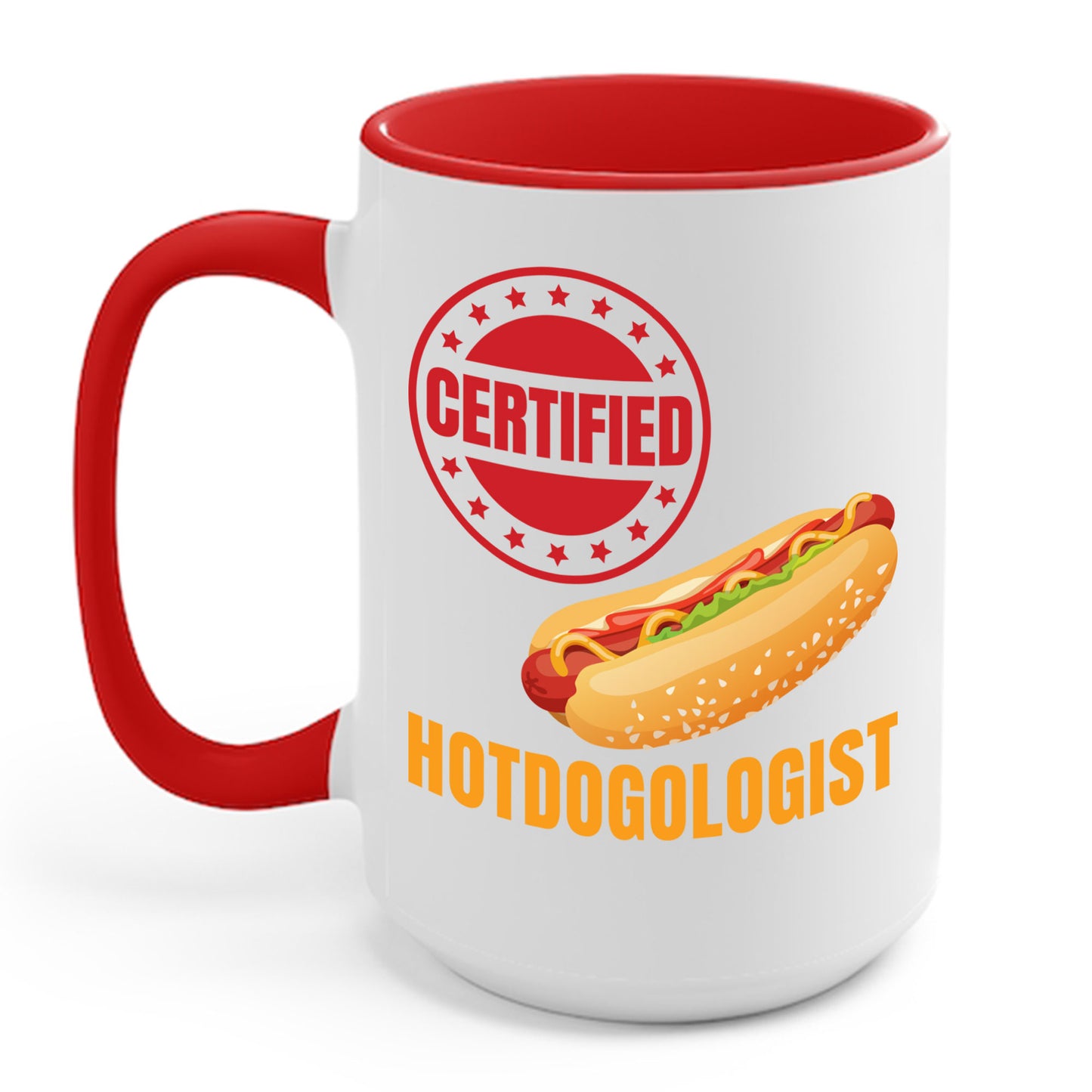 Certified Hotdogologist Hotdog Cool Sausage Hot Dog Lover Coffee Mug For Men Women