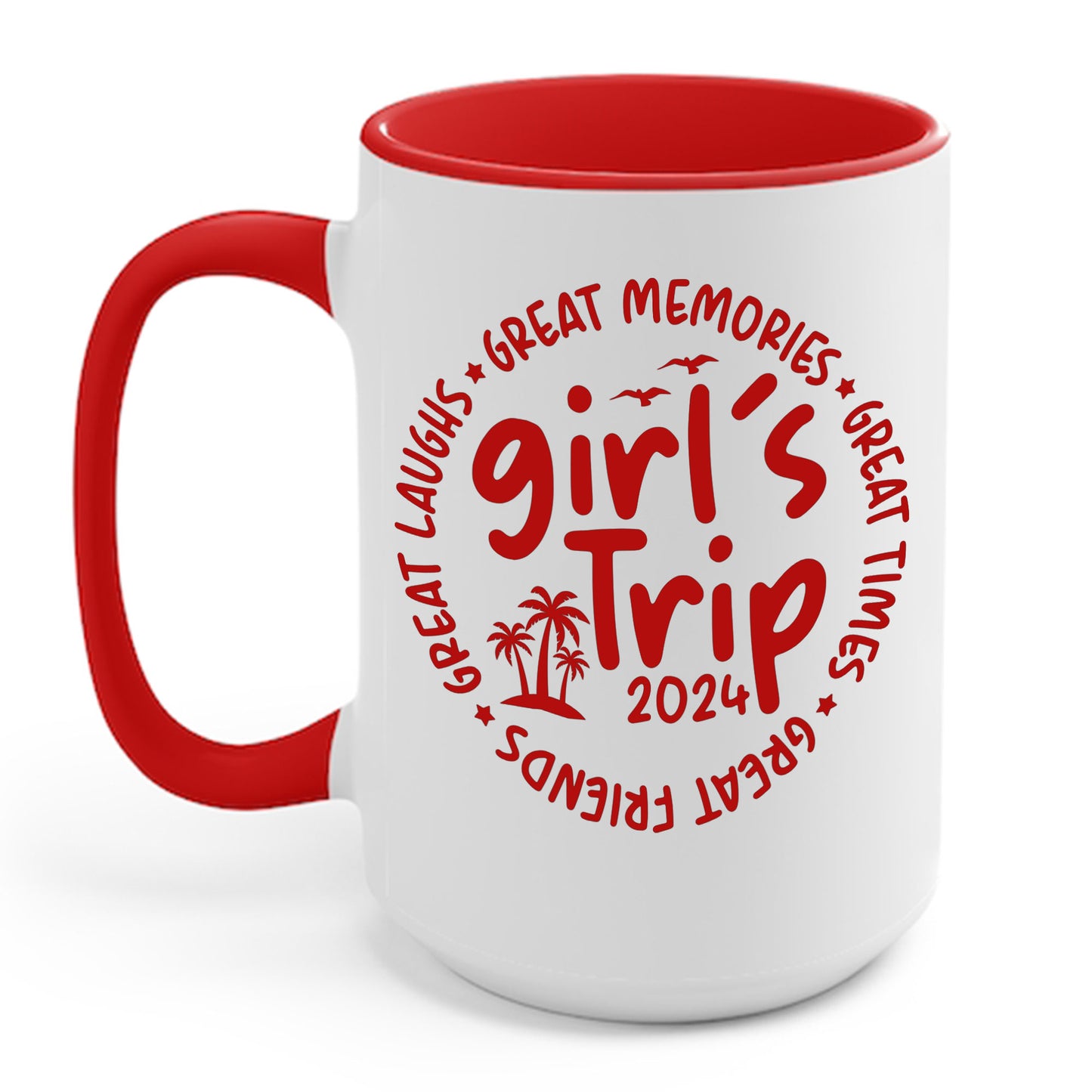 Girl's Trip 2024 Memories Friends Trip Matching Vacation Coffee Mug For Men Women