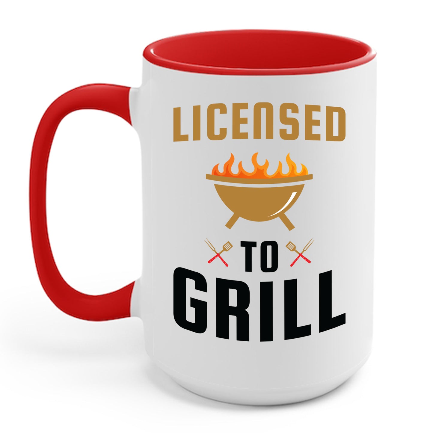 Licensed To Grill Funny BBQ Grilling Fathers Day Dad Gift Coffee Mug For Men Women