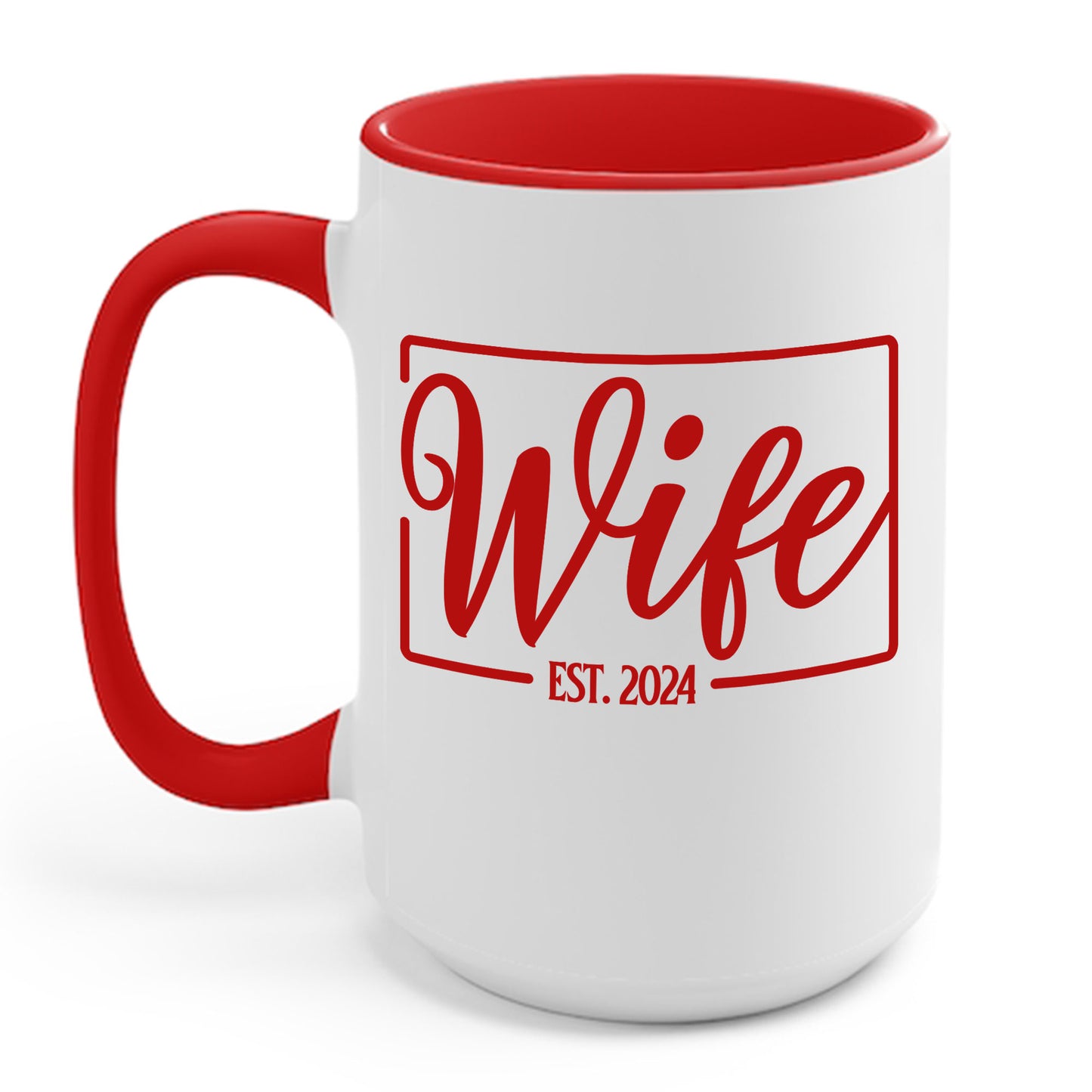 Wife Est 2024 Just Married Honeymoon Wedding Couples Coffee Mug For Women