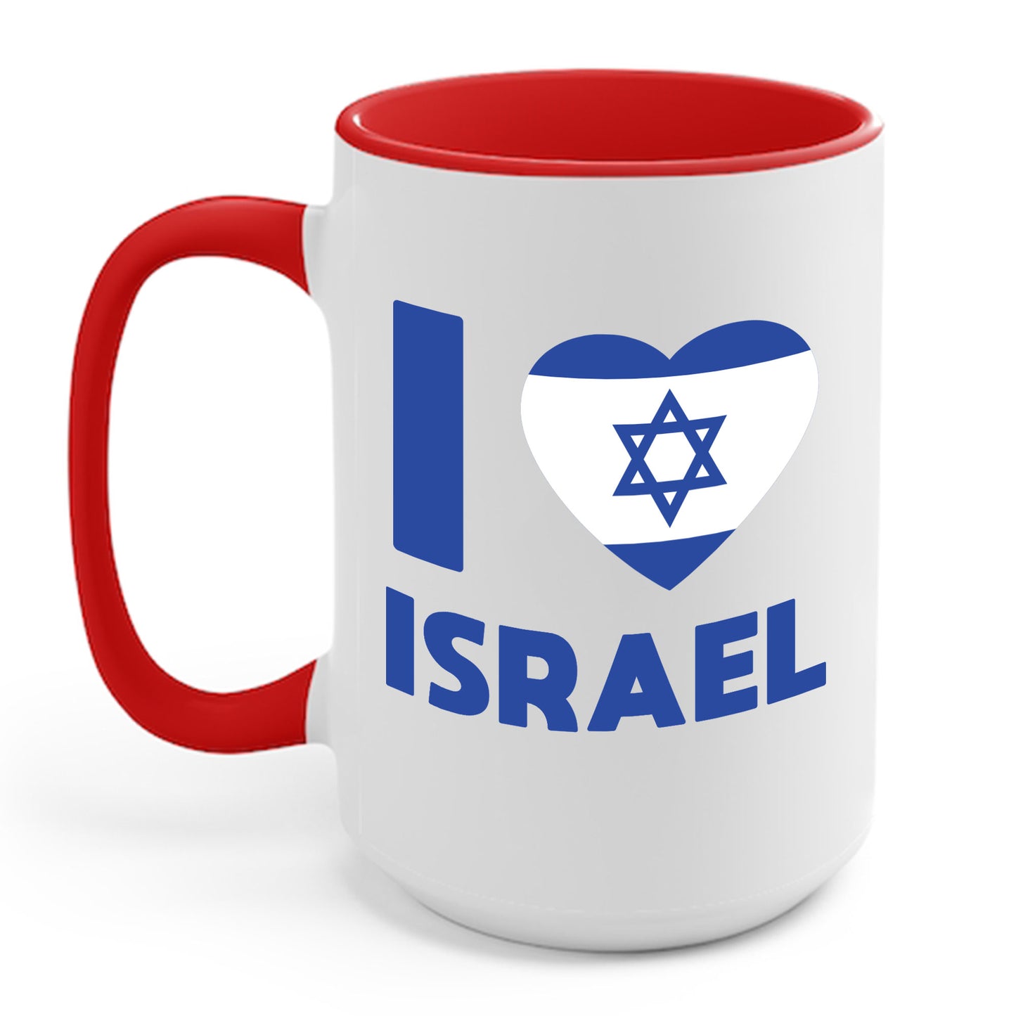 I Love Israel Flag Heart Jews Jewish Coffee Mug For Men Women