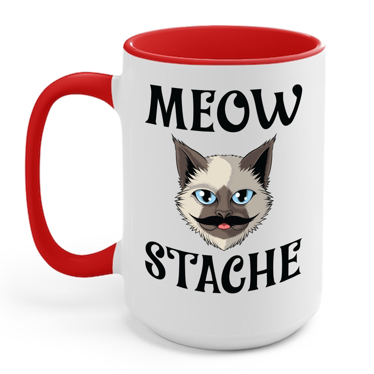 Meowstache Cat Mustache Moustache Beard Bearded Kitten Lovers Coffee Mug For Men Women