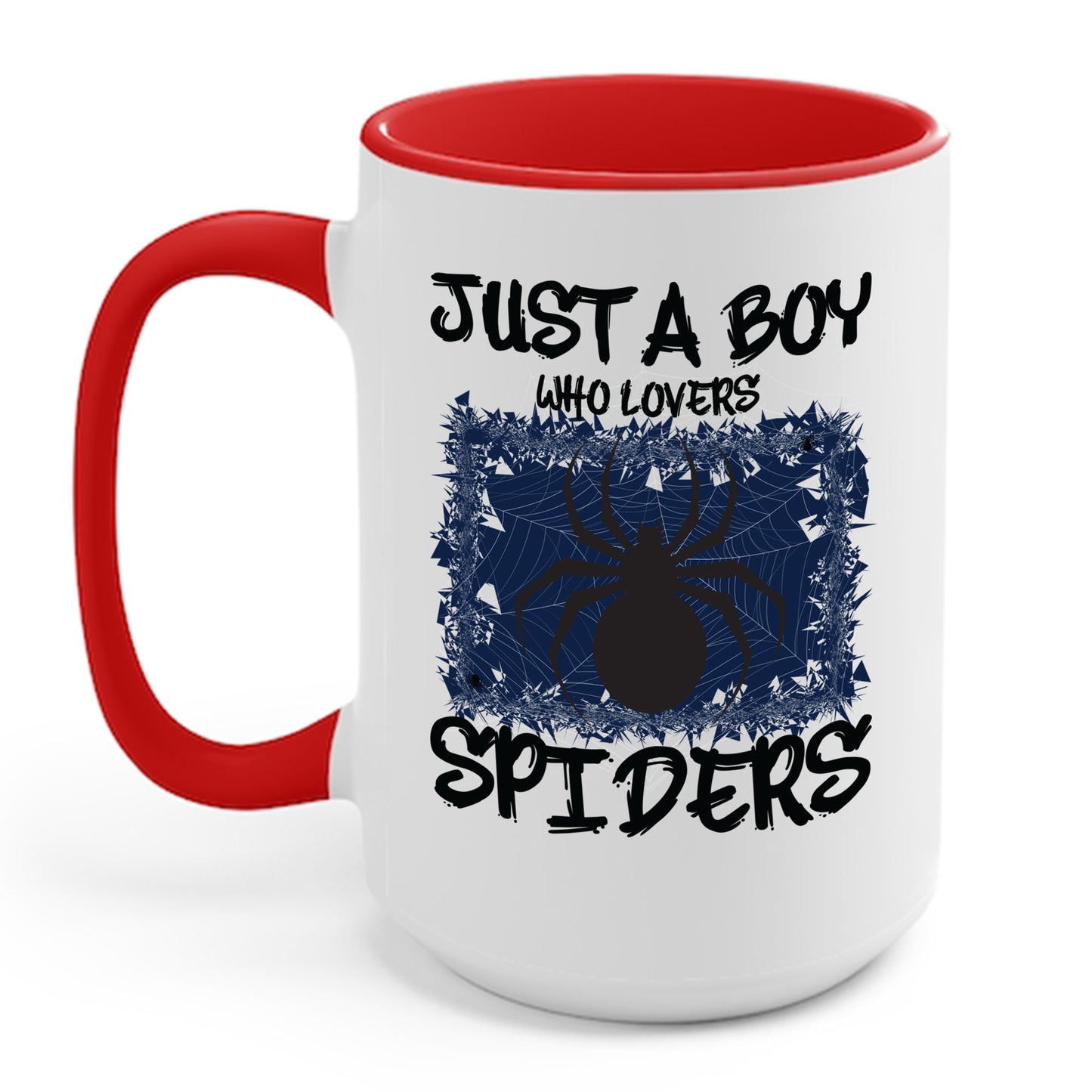 Just A Boy Who Loves Spiders Retro Spider Lover Coffee Mug For Men Kids