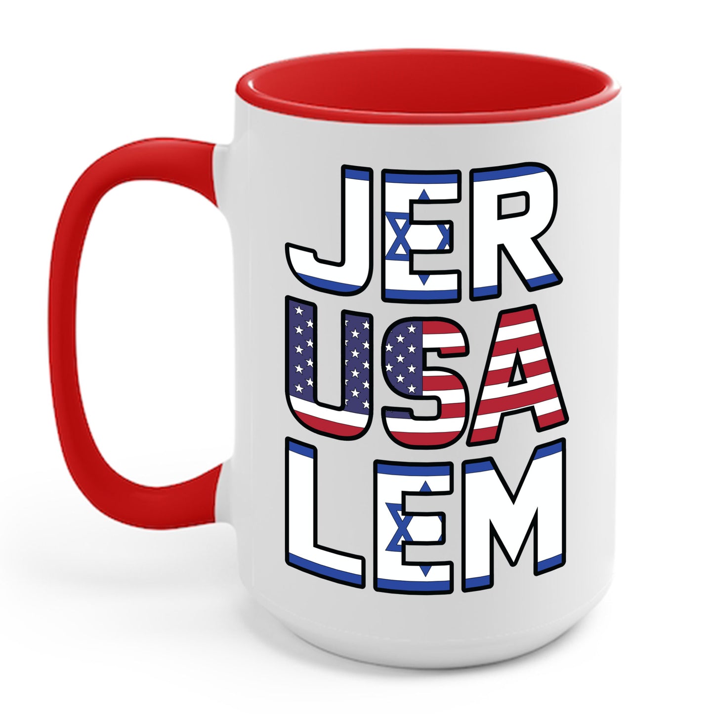 Jerusalem City Usa Israel Flag Jewish Support Jerusalem Coffee Mug For Men Women