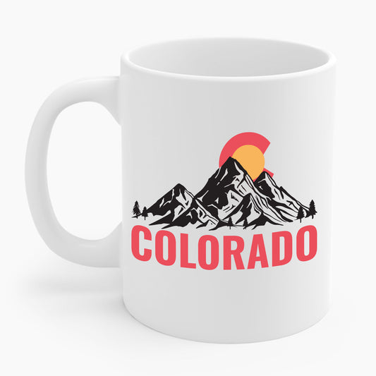 Colorado State Retro Vintage Distressed Flag Coffee Mug For Men Women