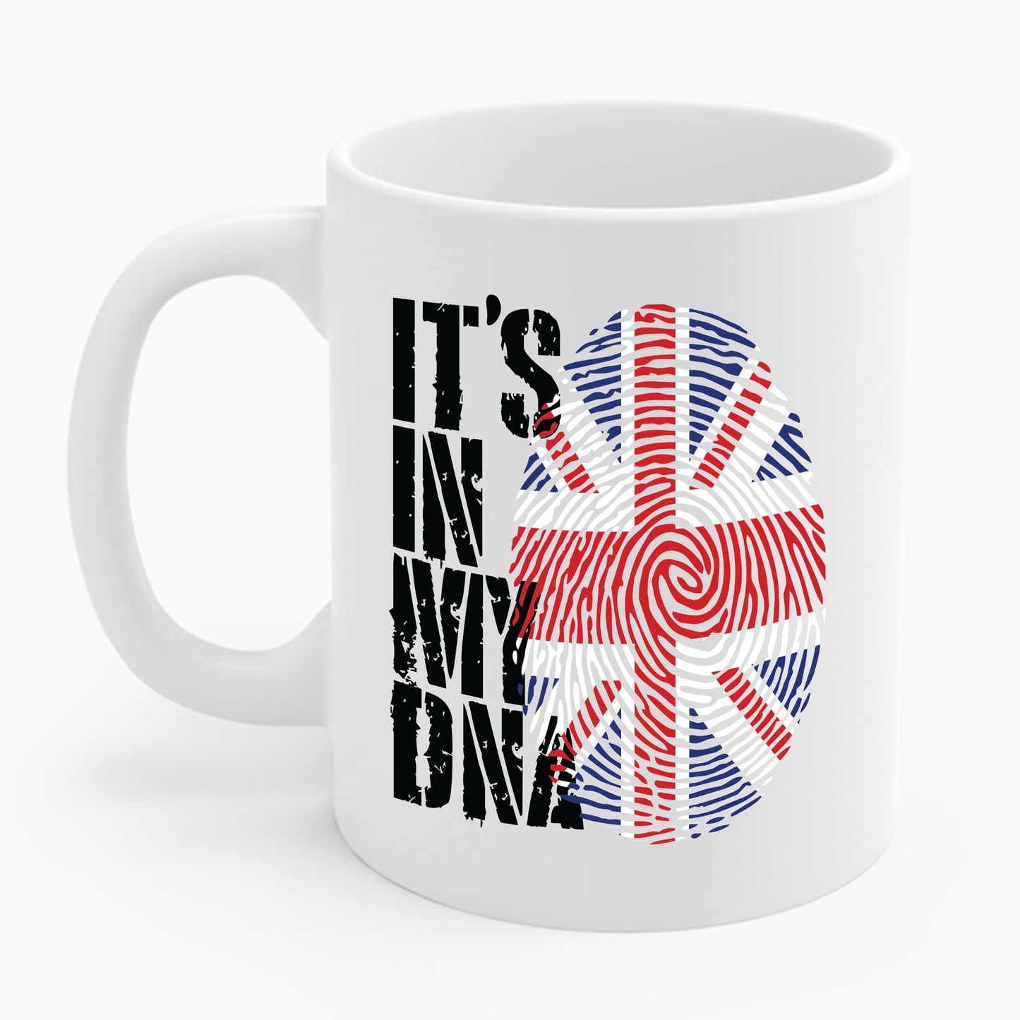 Funny Its In My DNA British Flag England UK Britain Union Jack Coffee Mug For Men Women