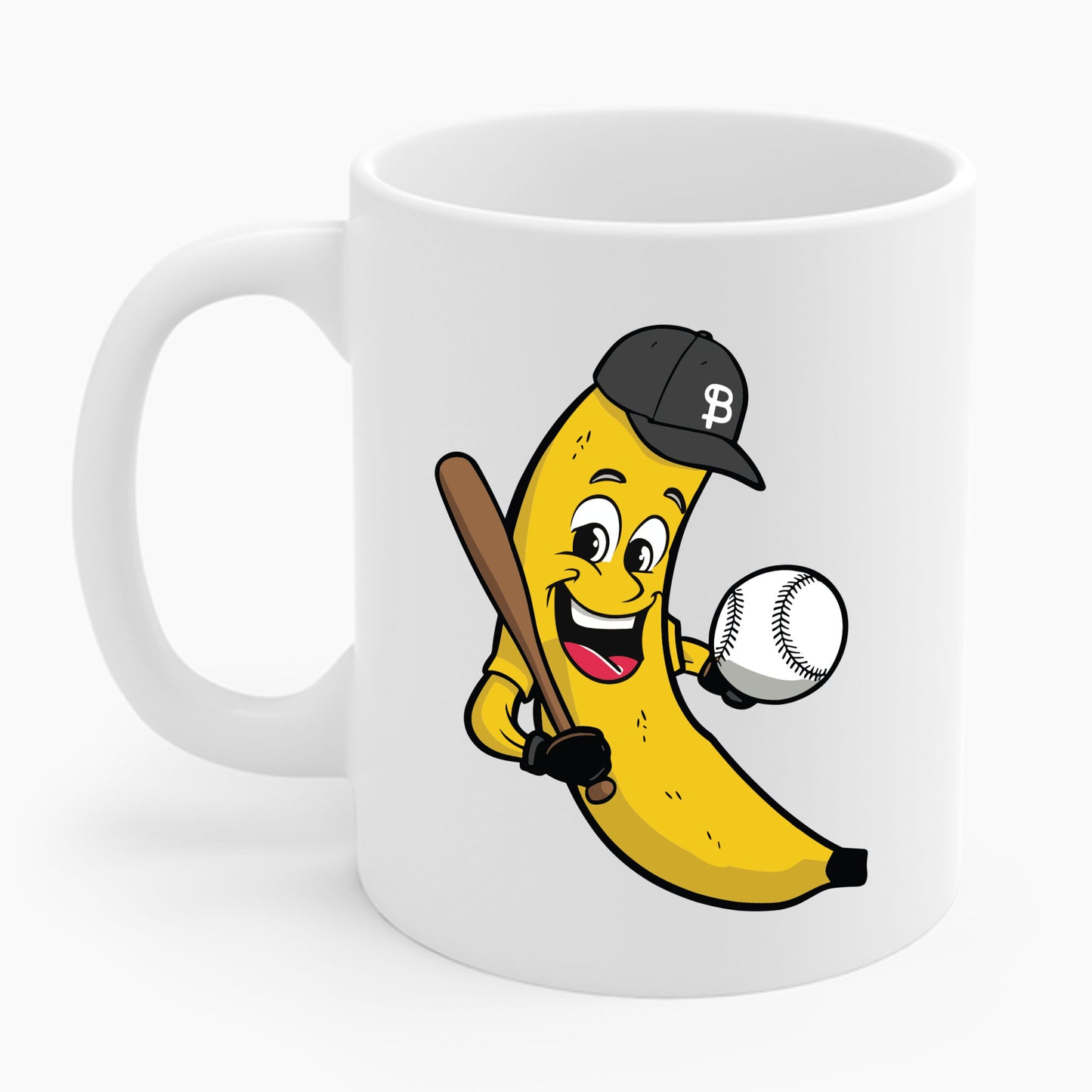 Funny Banana Playing Baseball Fruit Lover Baseball Player Coffee Mug For Men Women